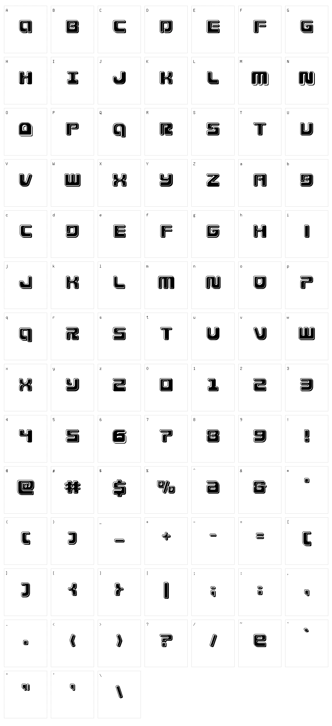 Deacon Blues Character Set