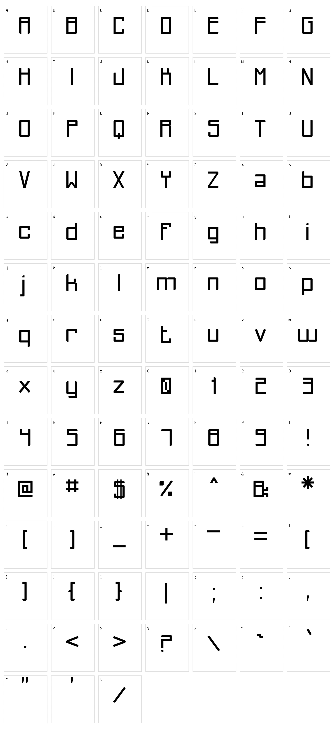 Del Recuerdo St Character Set