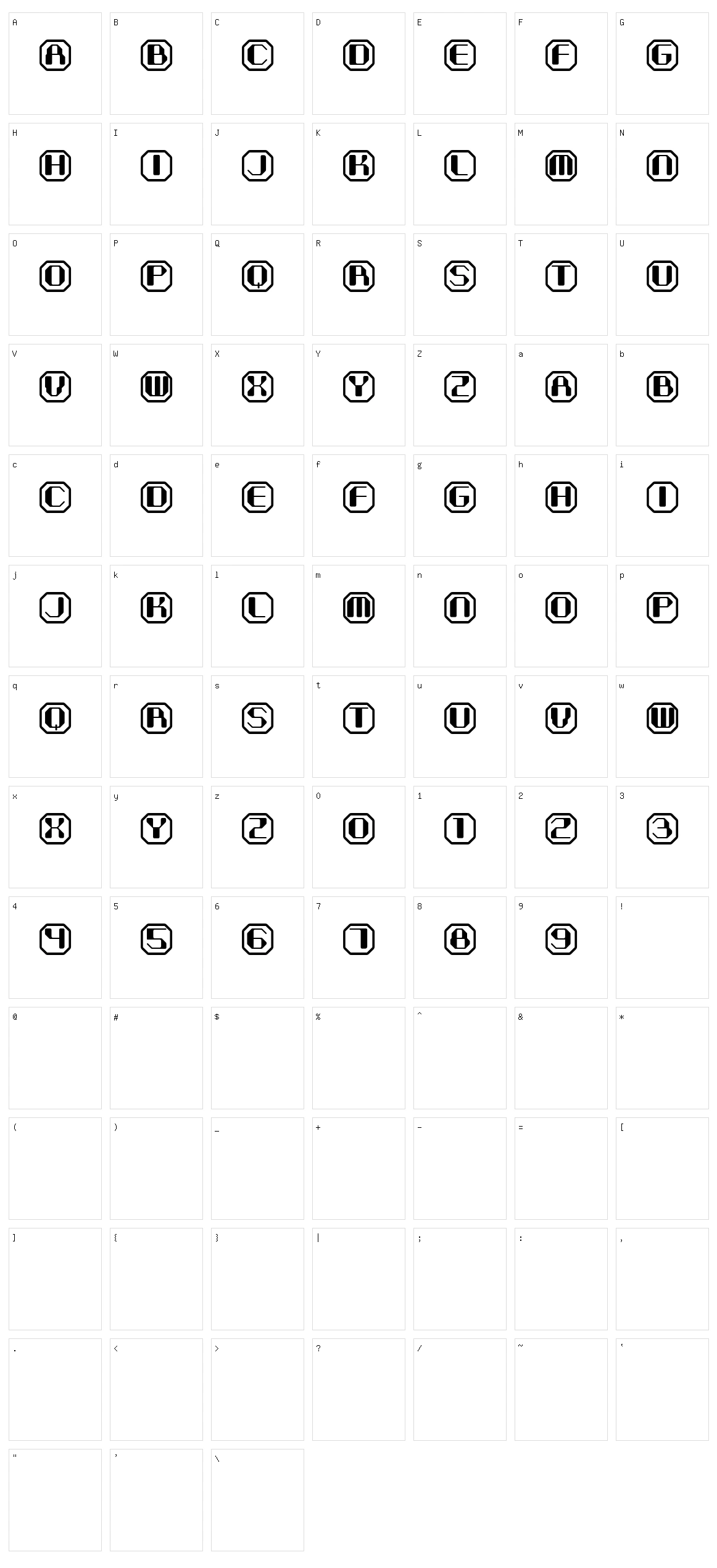 Delaver Character Set