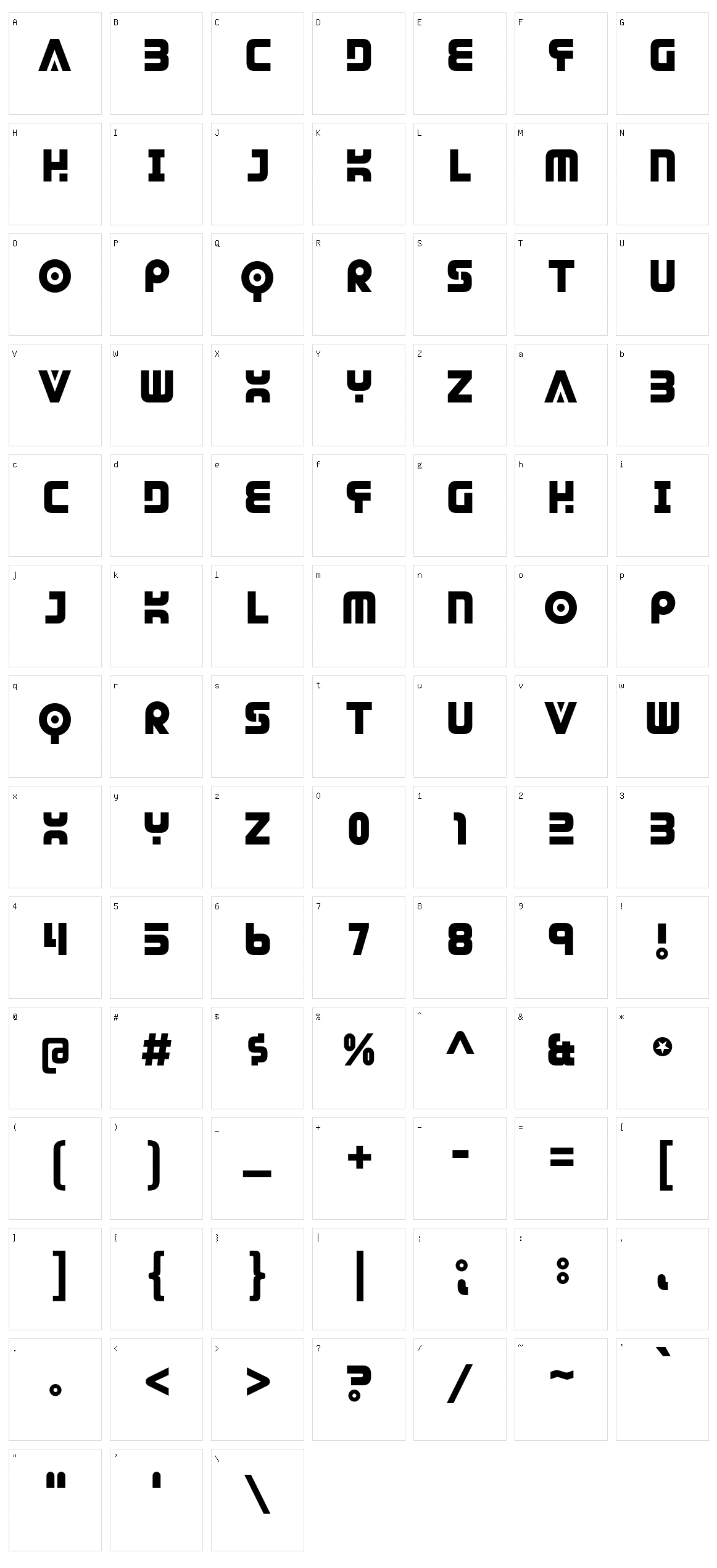 Dendritic Voltage Character Set