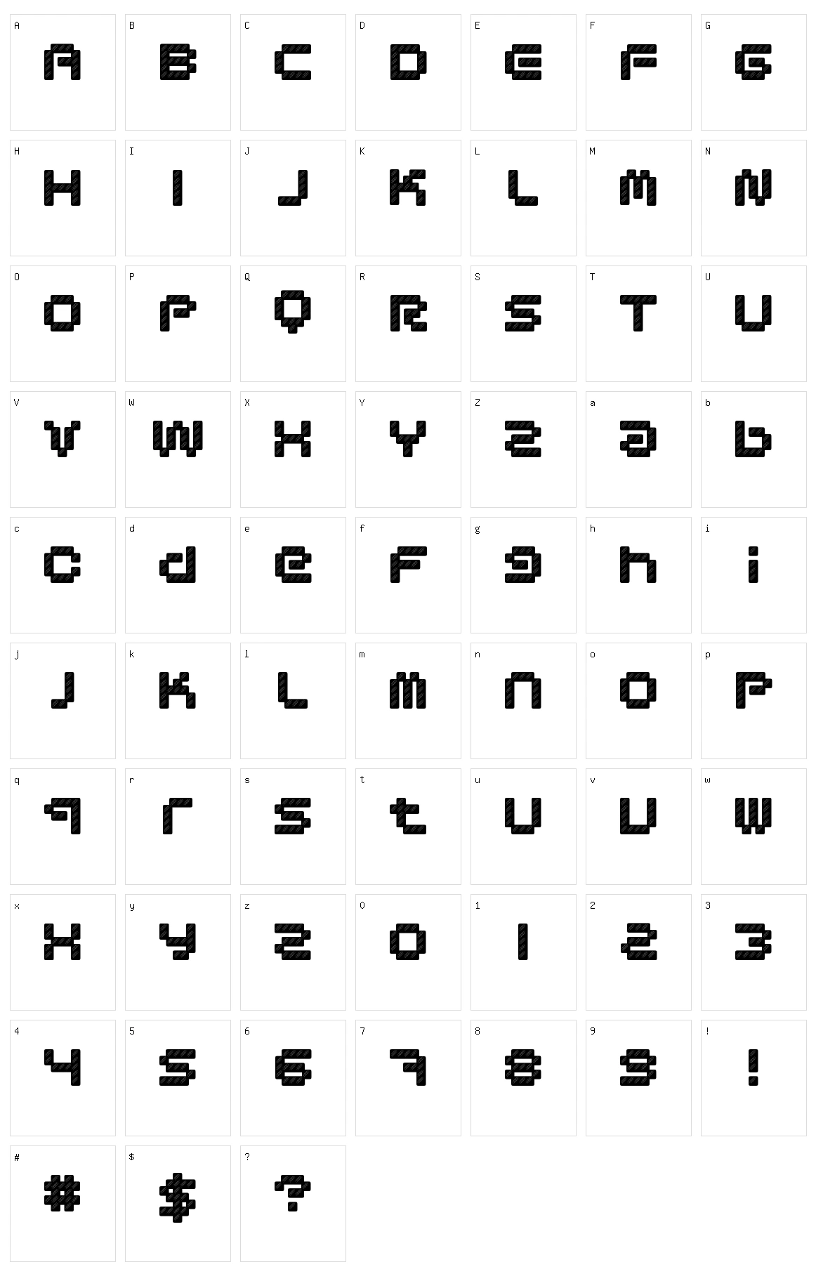 Designer Pixels Character Set