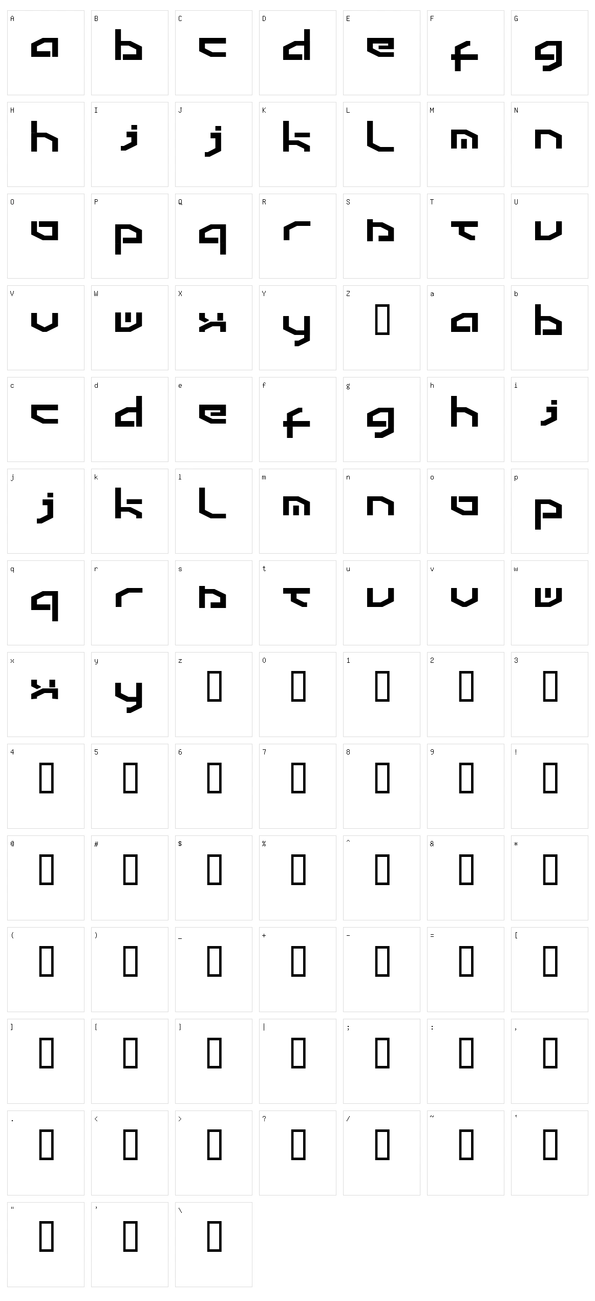 Detroit Character Set