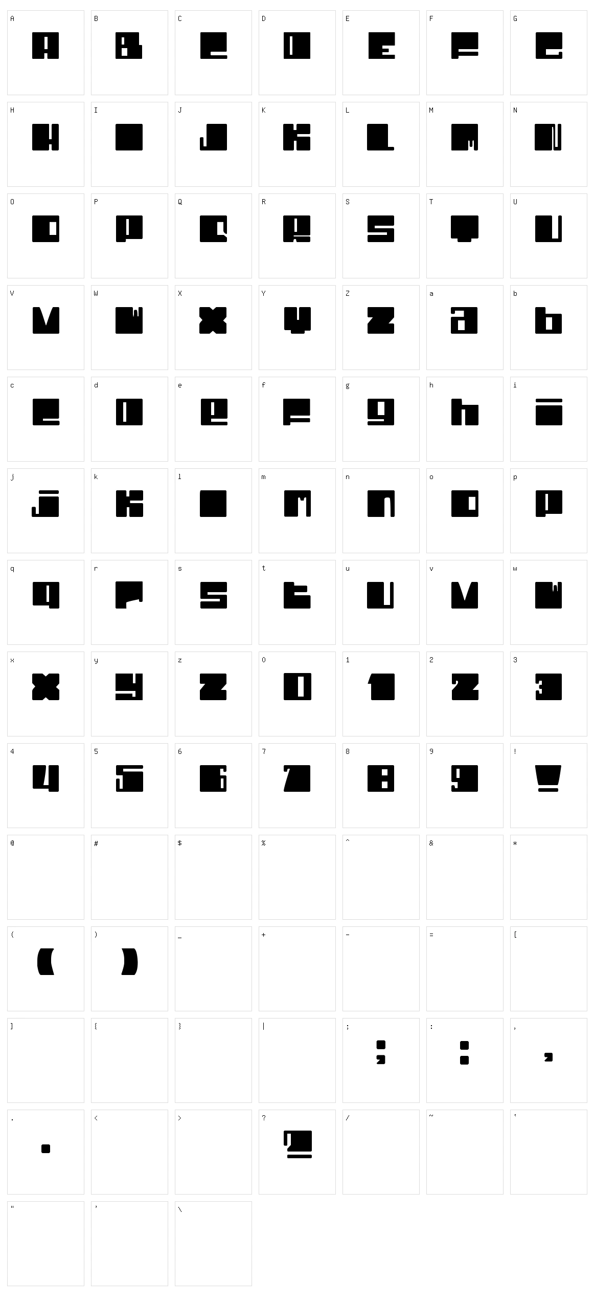 Dhe Cruncy Character Set
