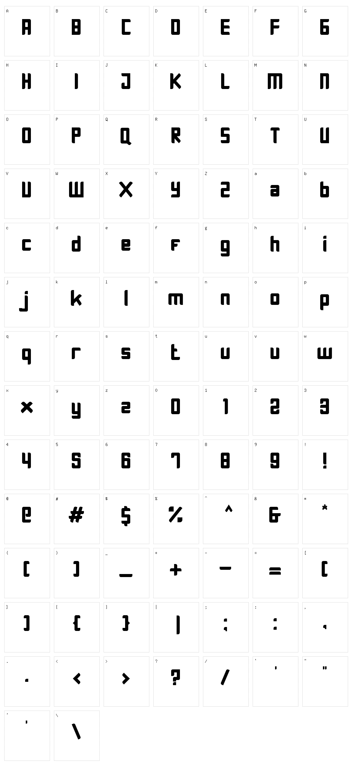 Diggiee Character Set