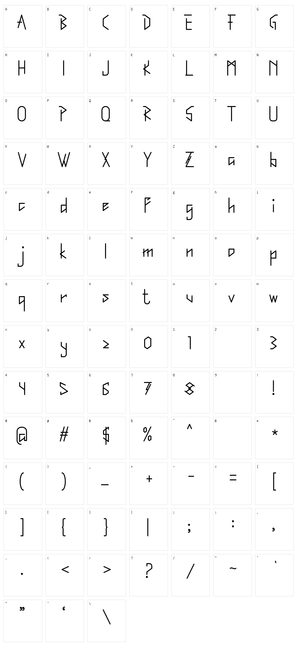 Digichild Character Set