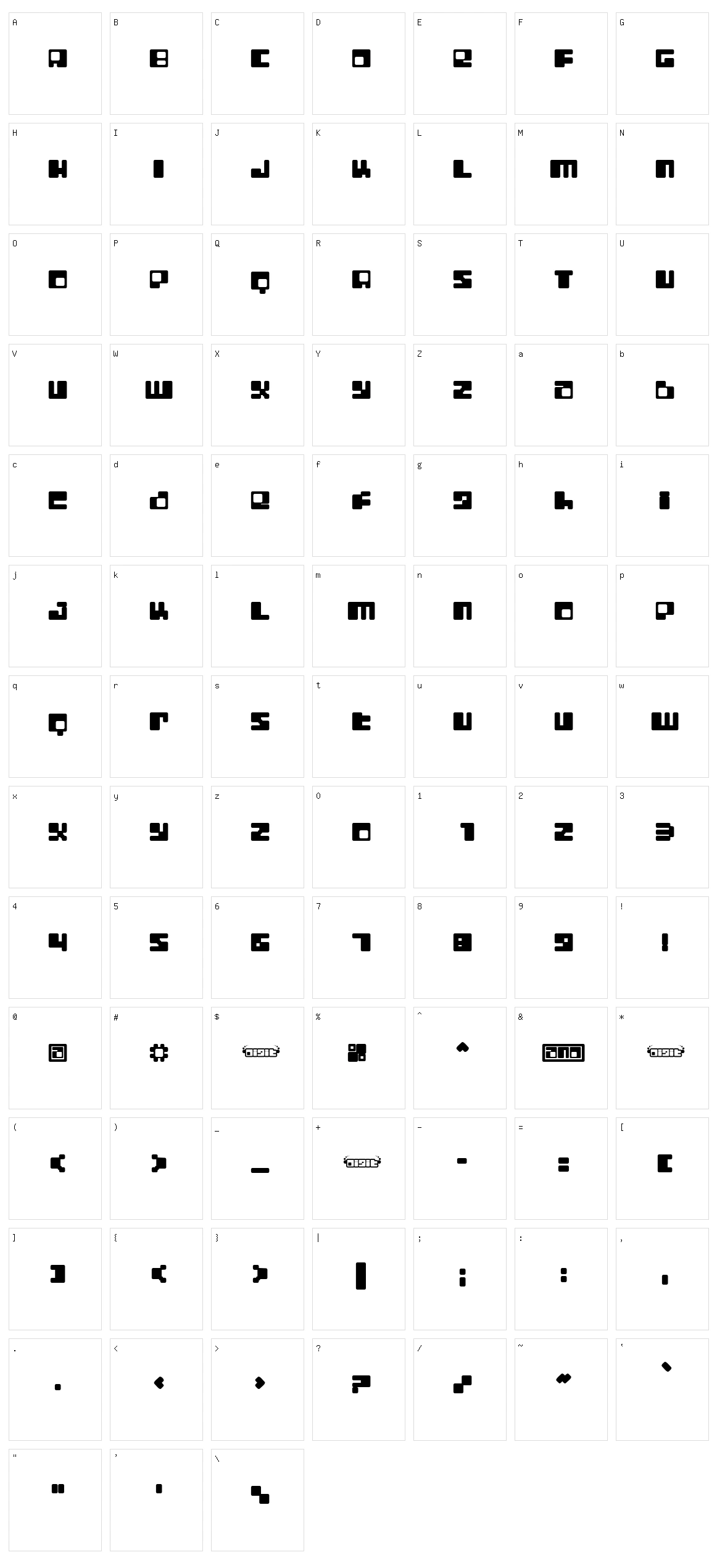 Digit Lo-Fi Character Set
