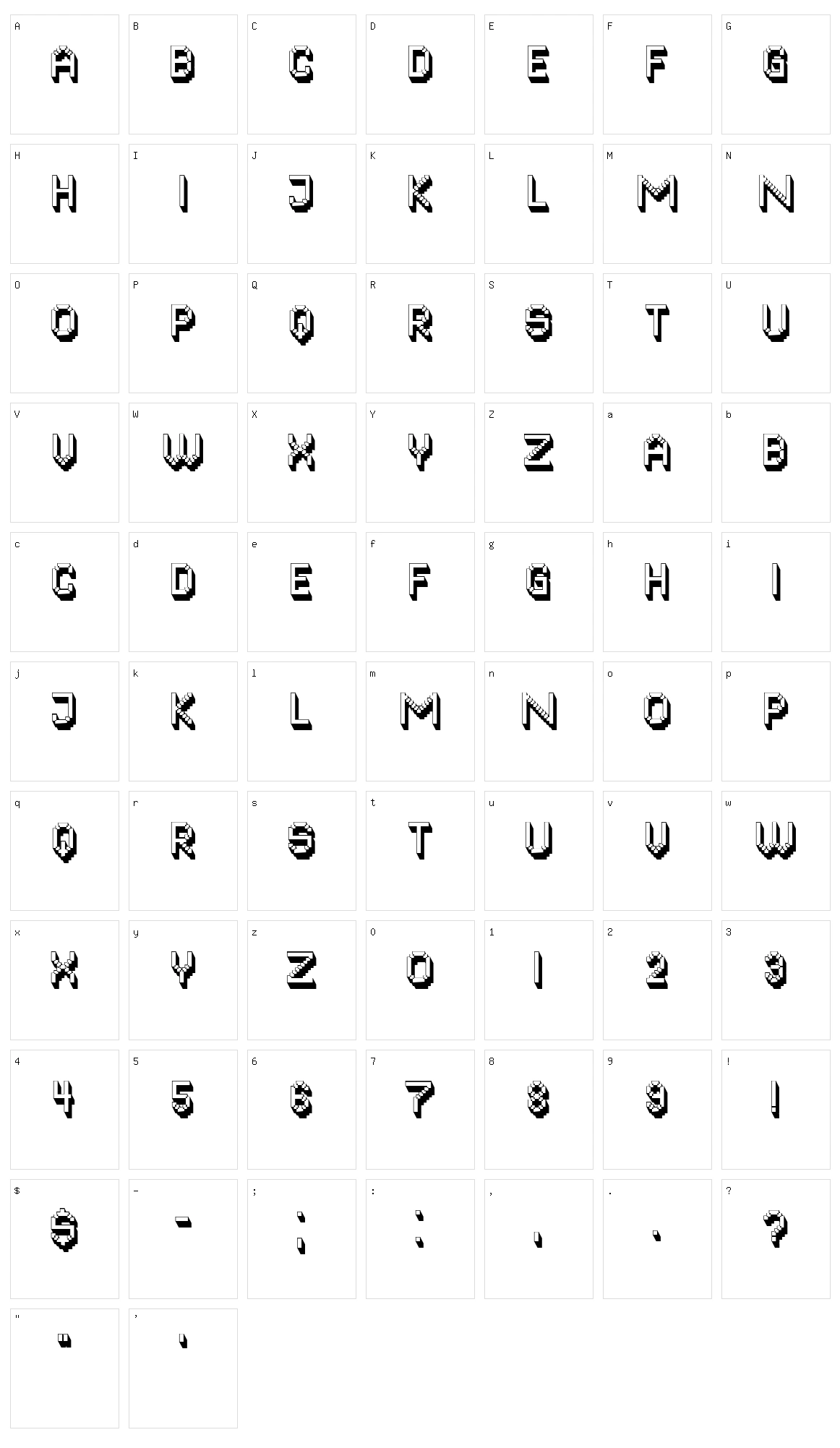Digital Arcade Character Set