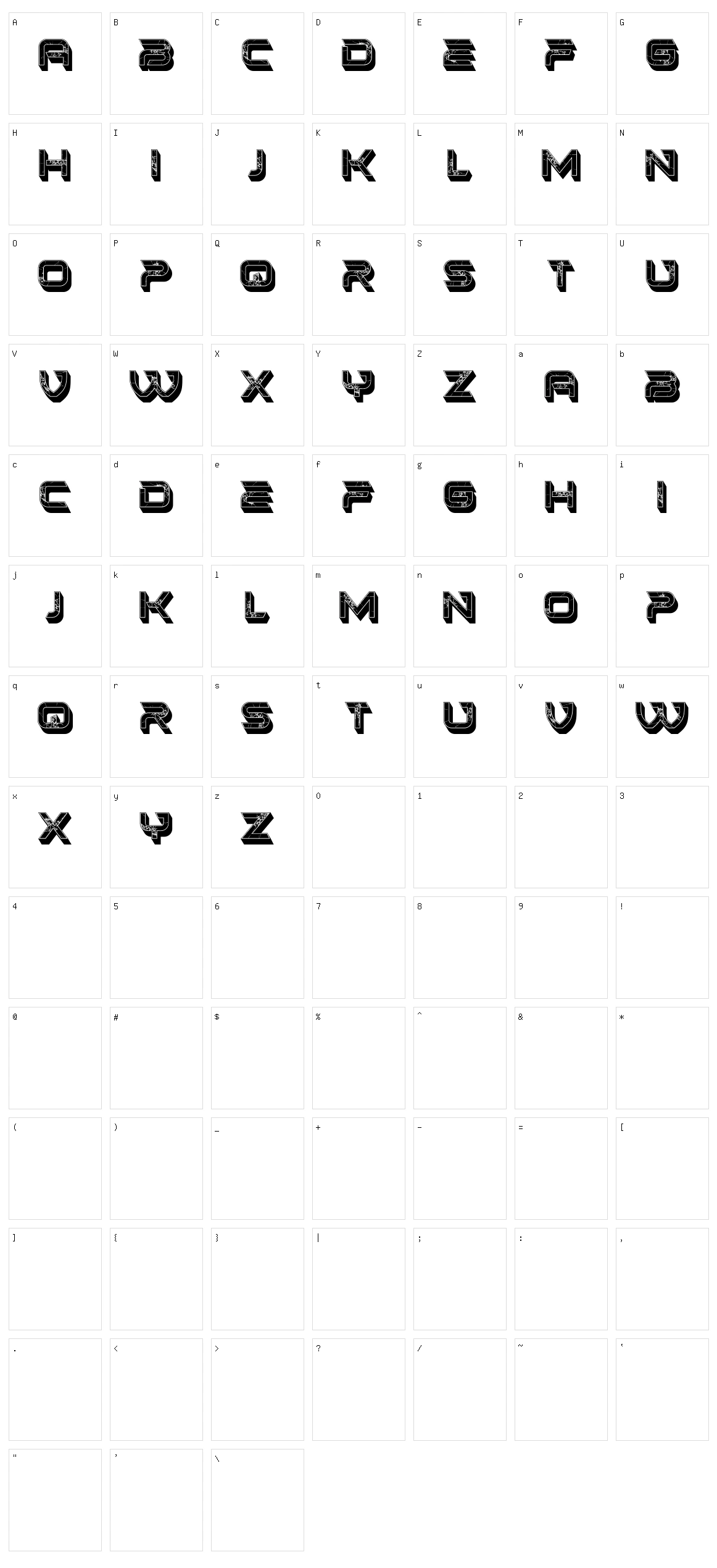 Dommage Character Set