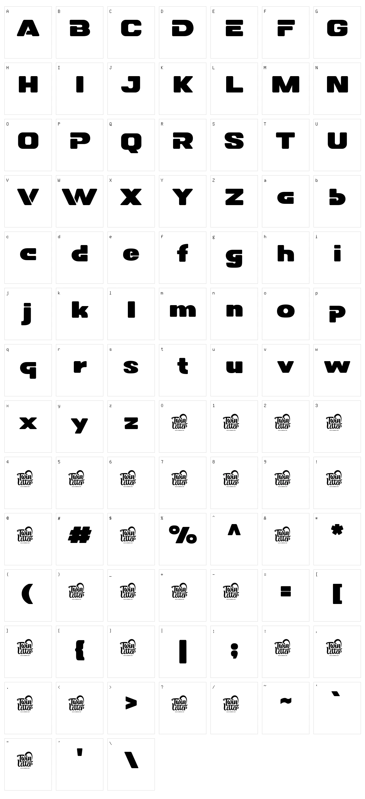Dovens Character Set
