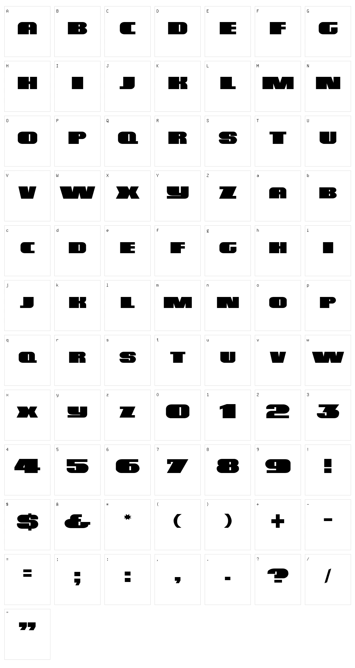DS Poster Character Set