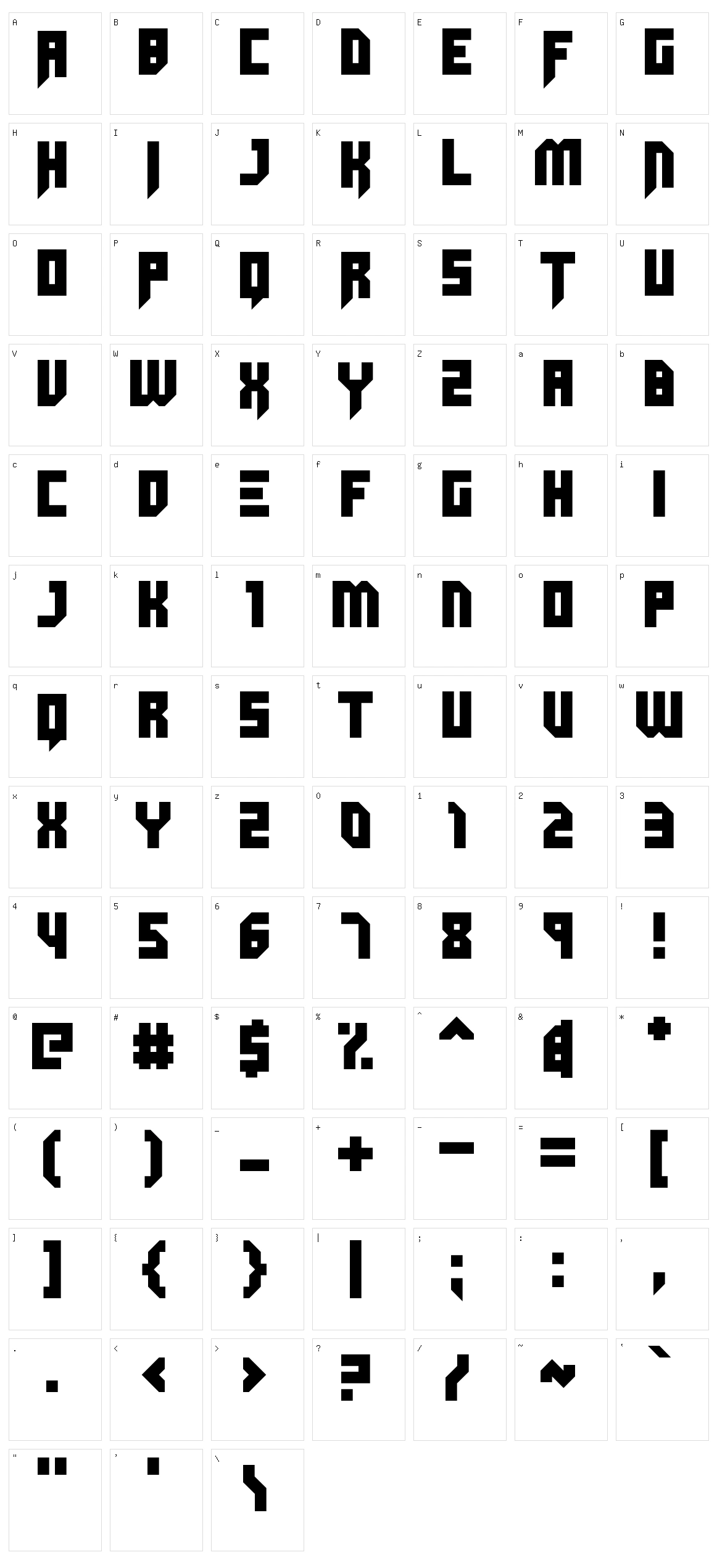 Dubspikes Character Set