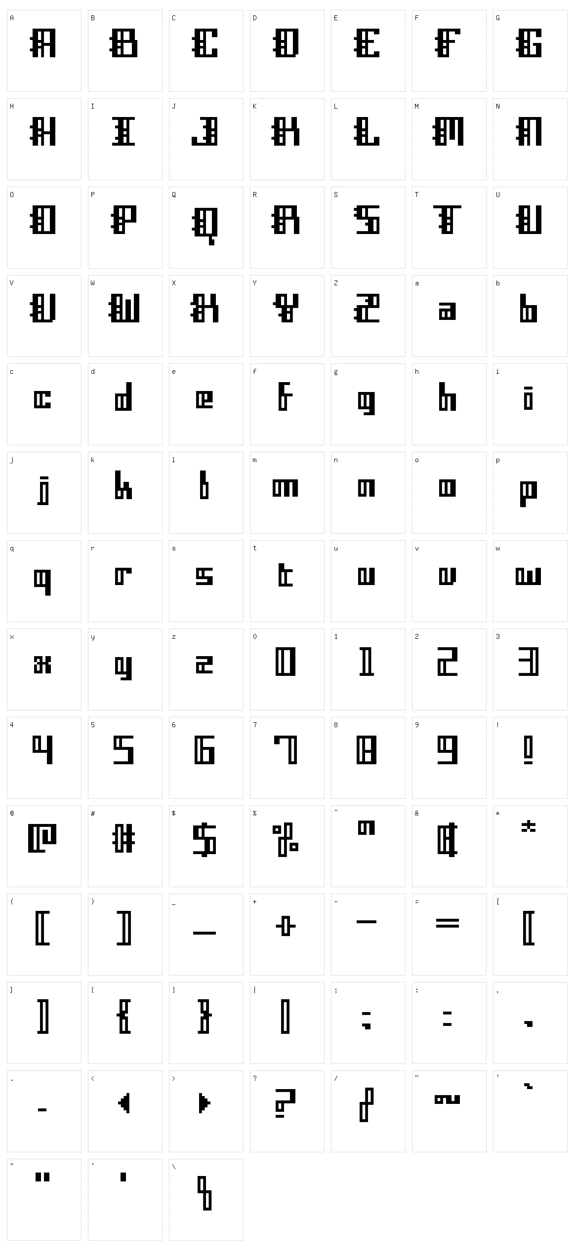 Dubstep Blackletter Character Set