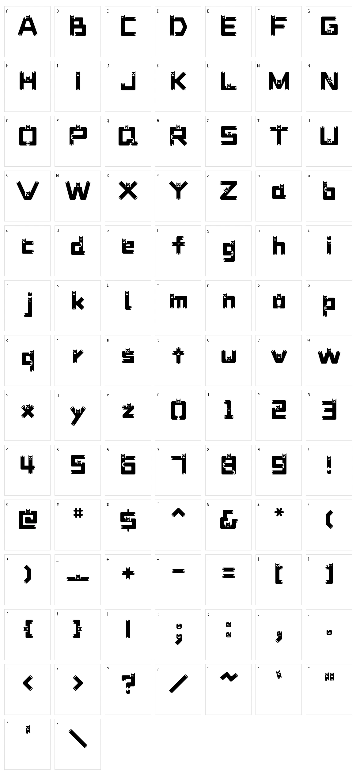 DustDemon Character Set