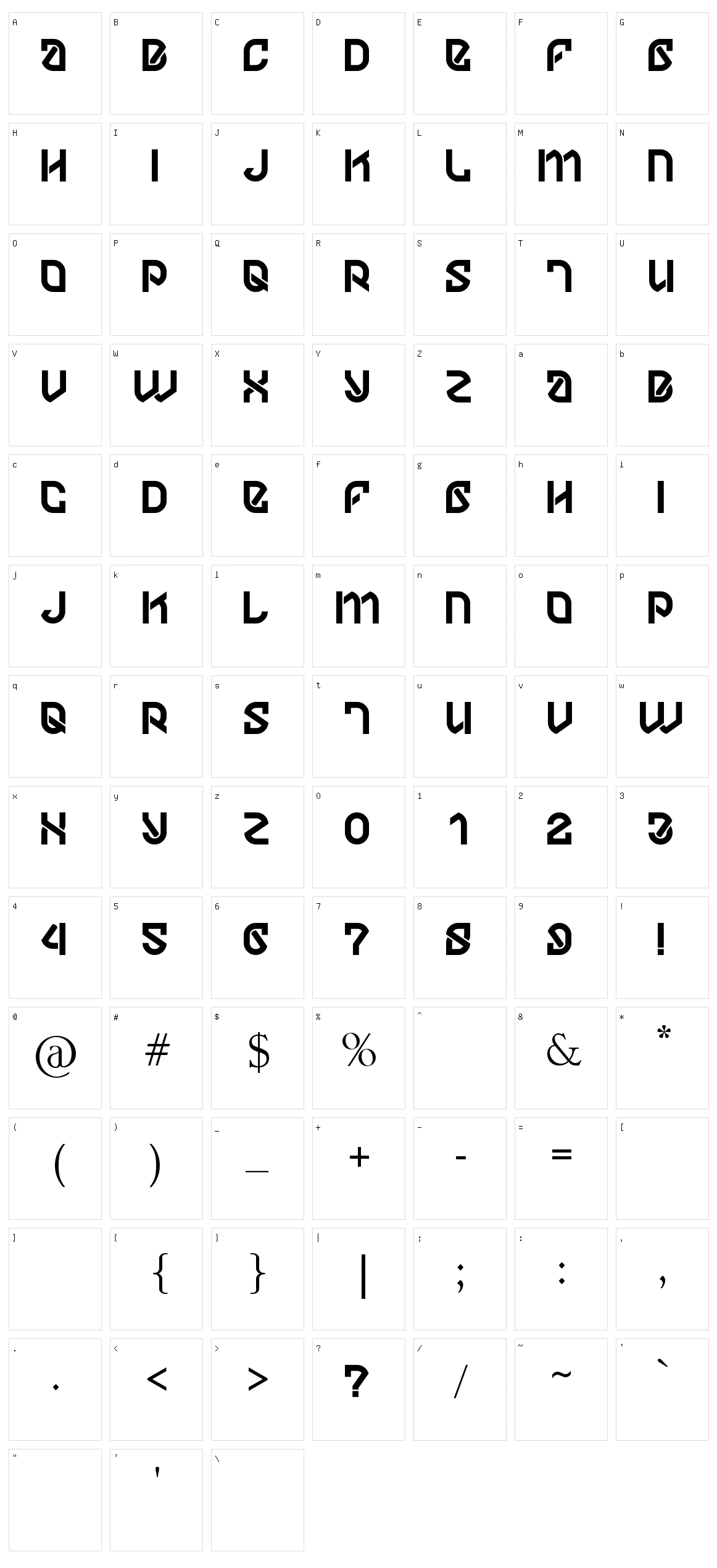 Dylov4stuff Character Set