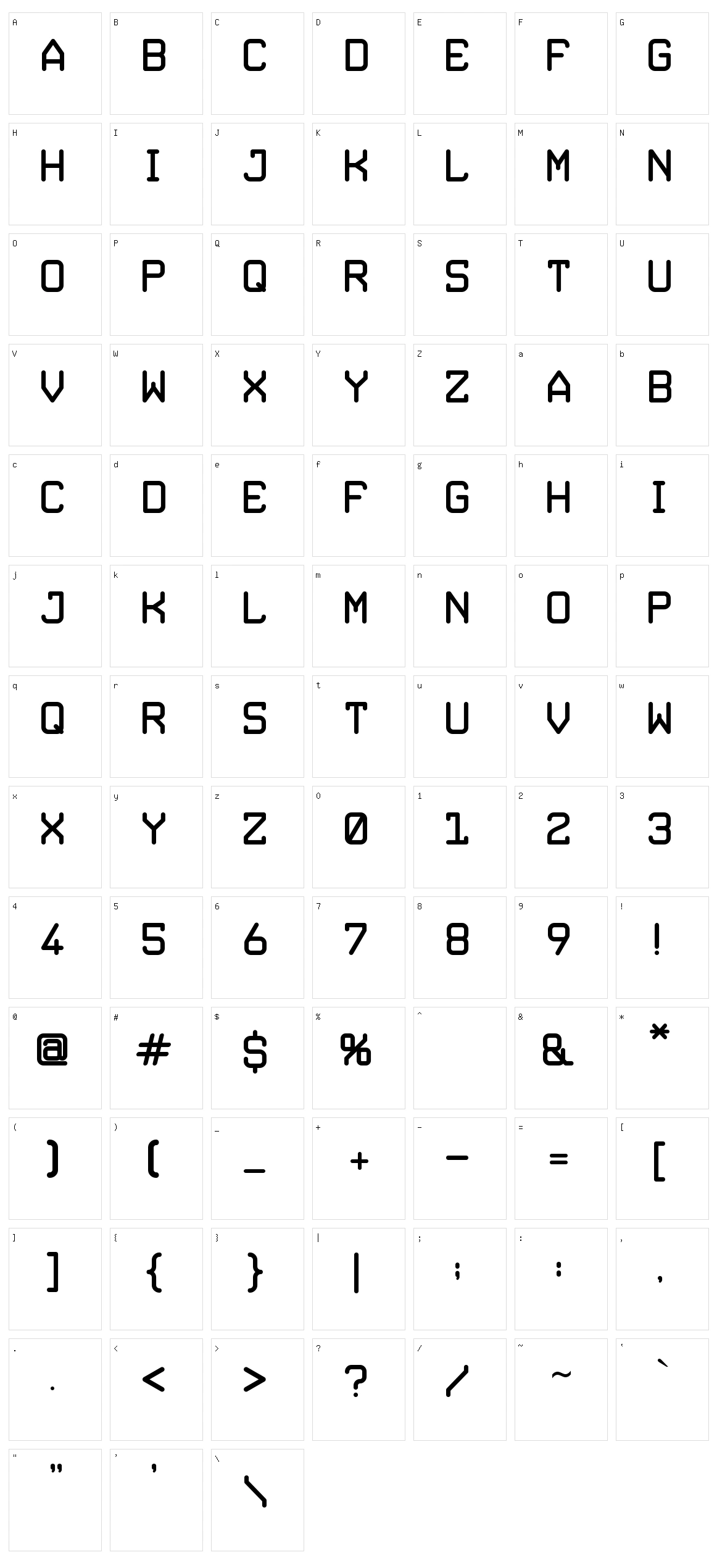 Dylova5tuff Character Set