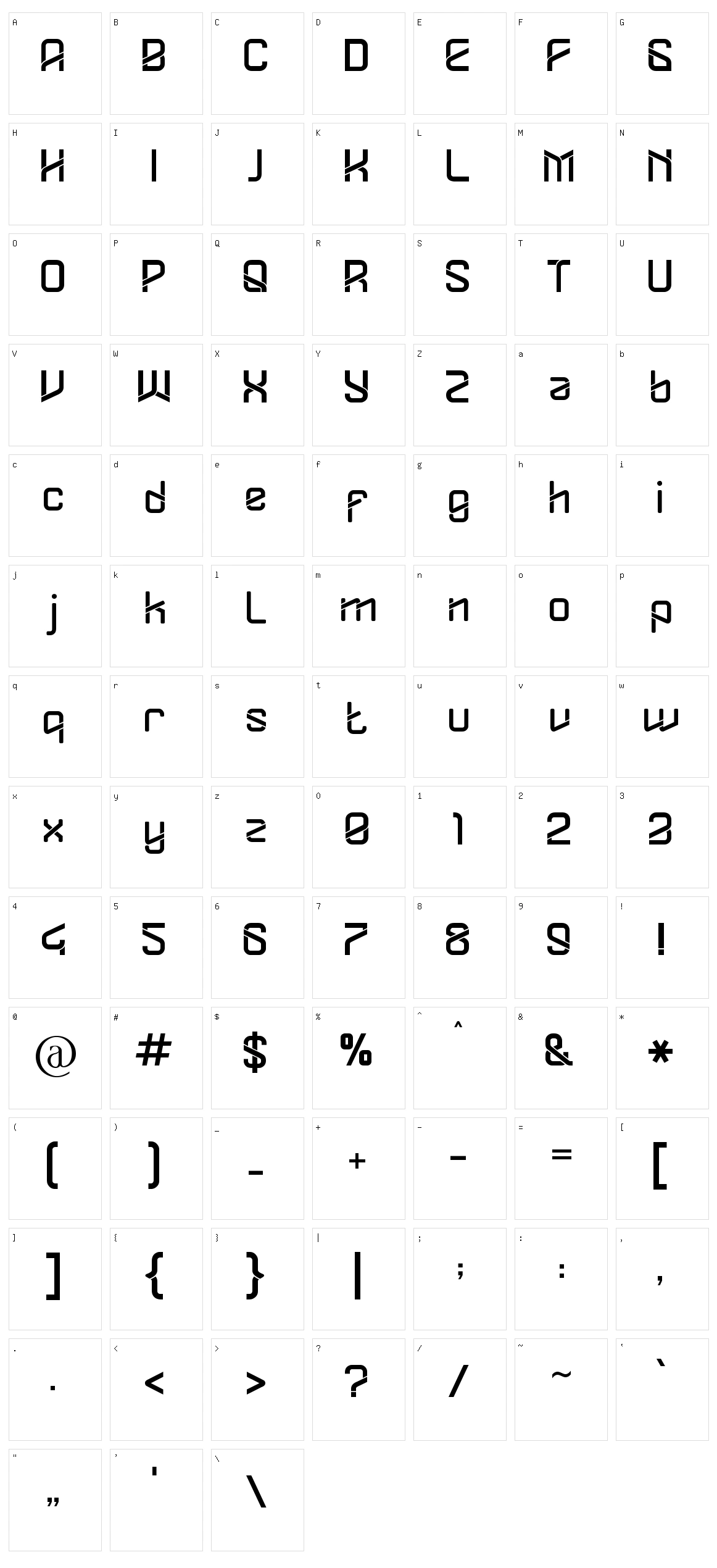 Dylovastuff Character Set