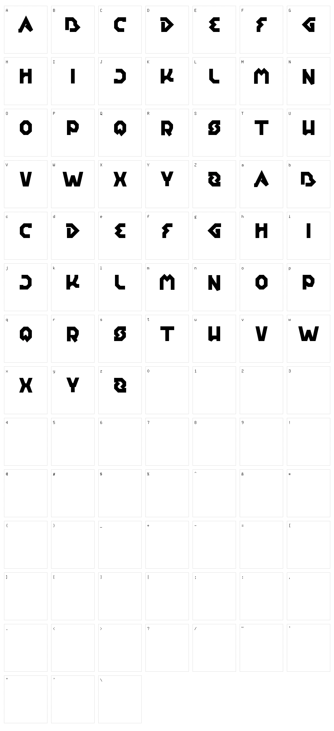 Earth Aircraft Universe Character Set