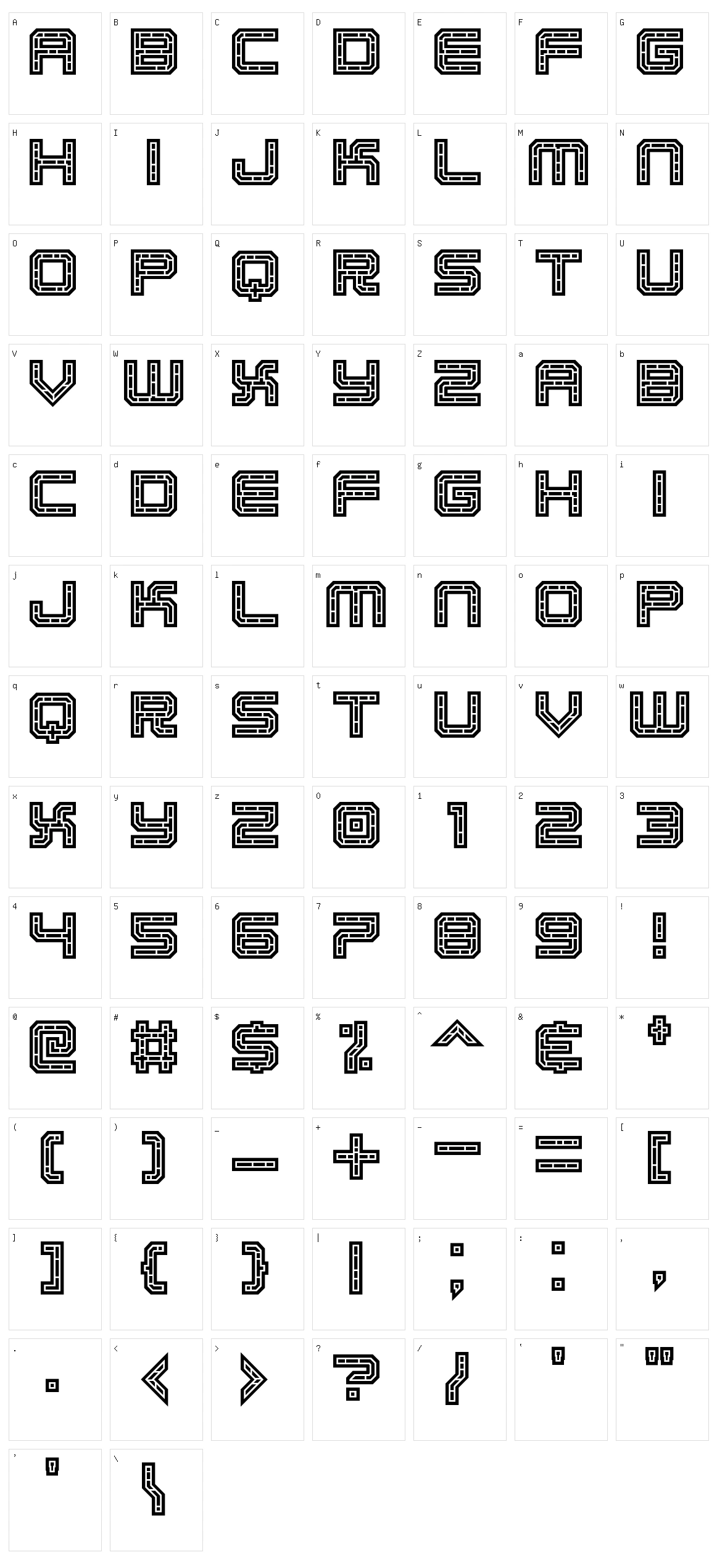 EC Bricks Character Set