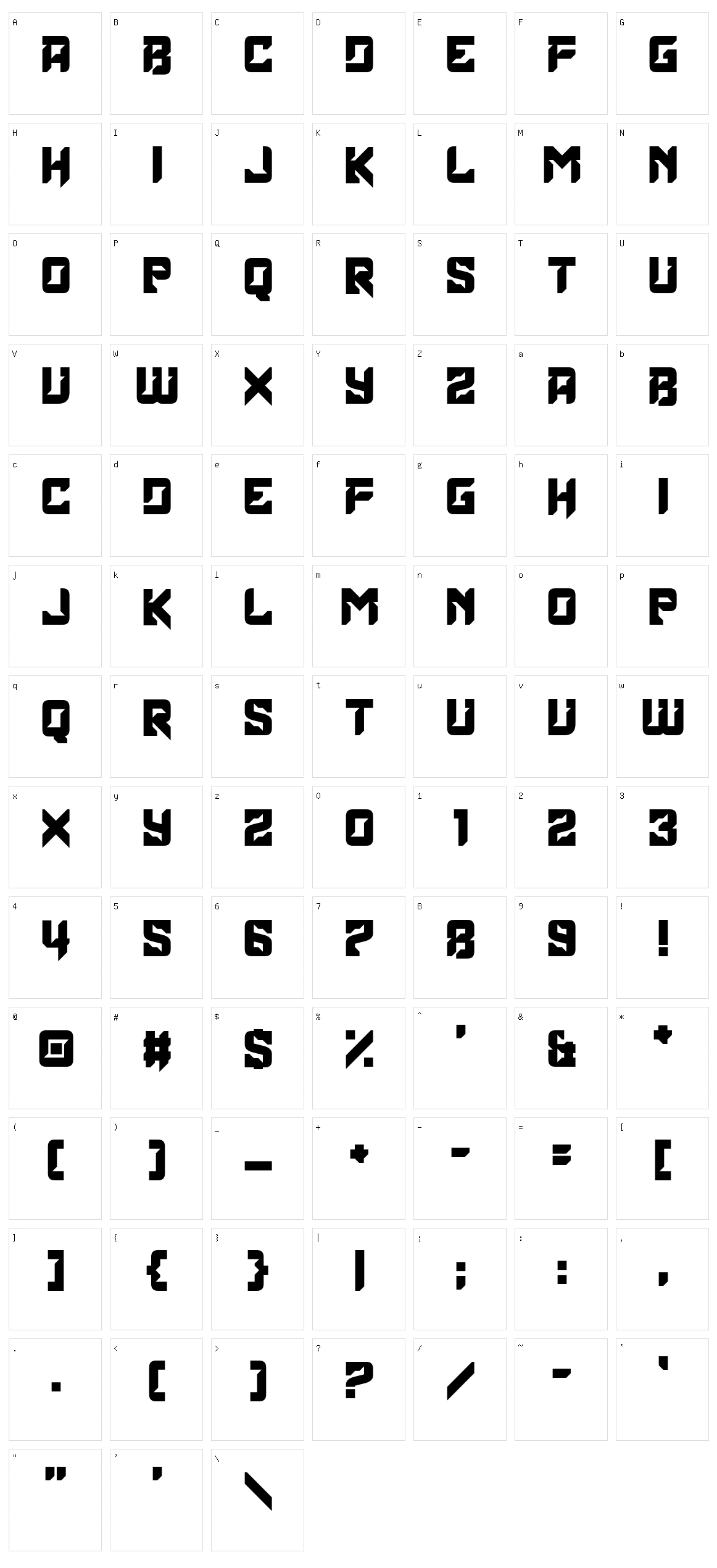 Elder Head Character Set