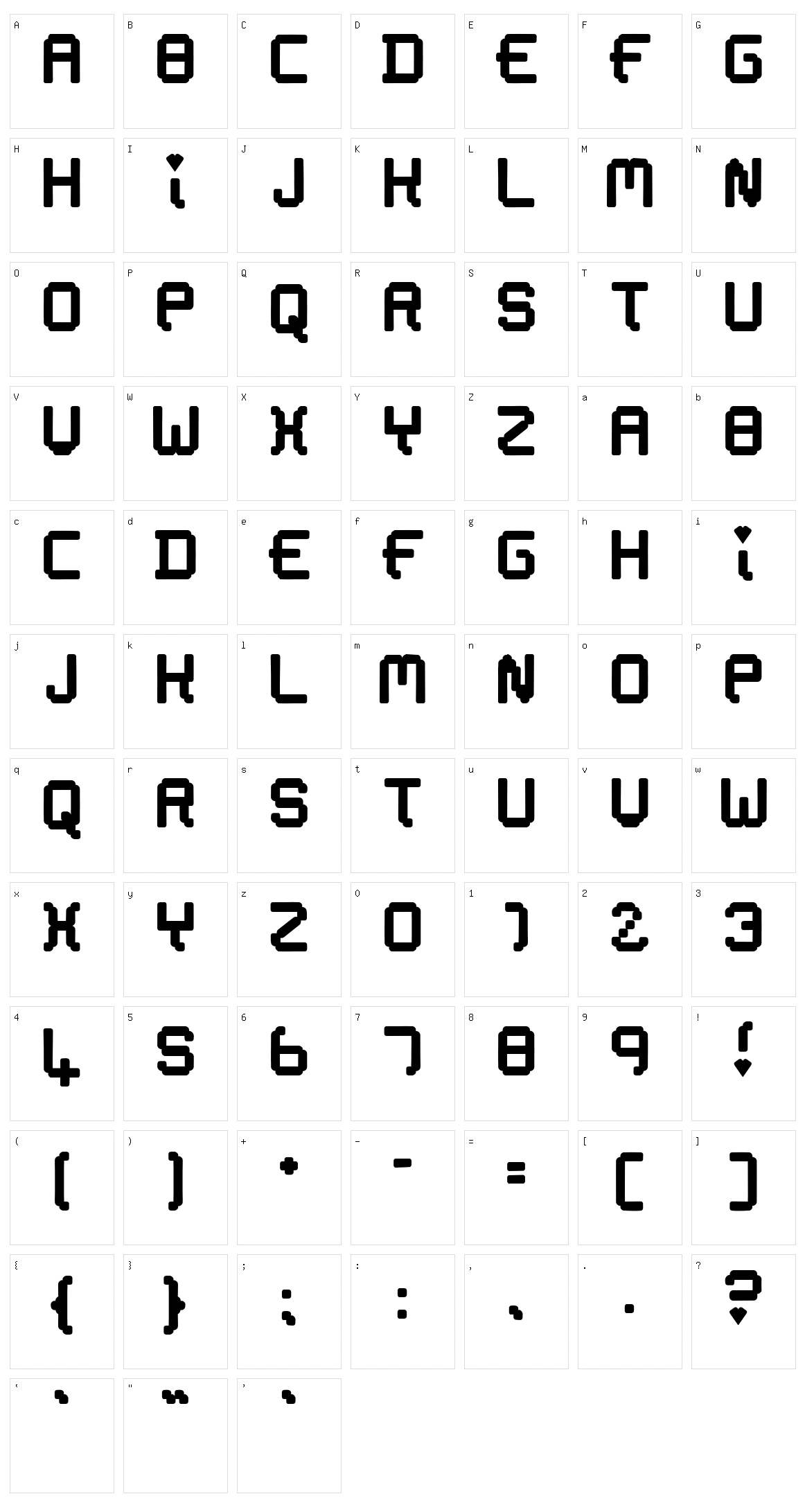 Electric Dreams Character Set