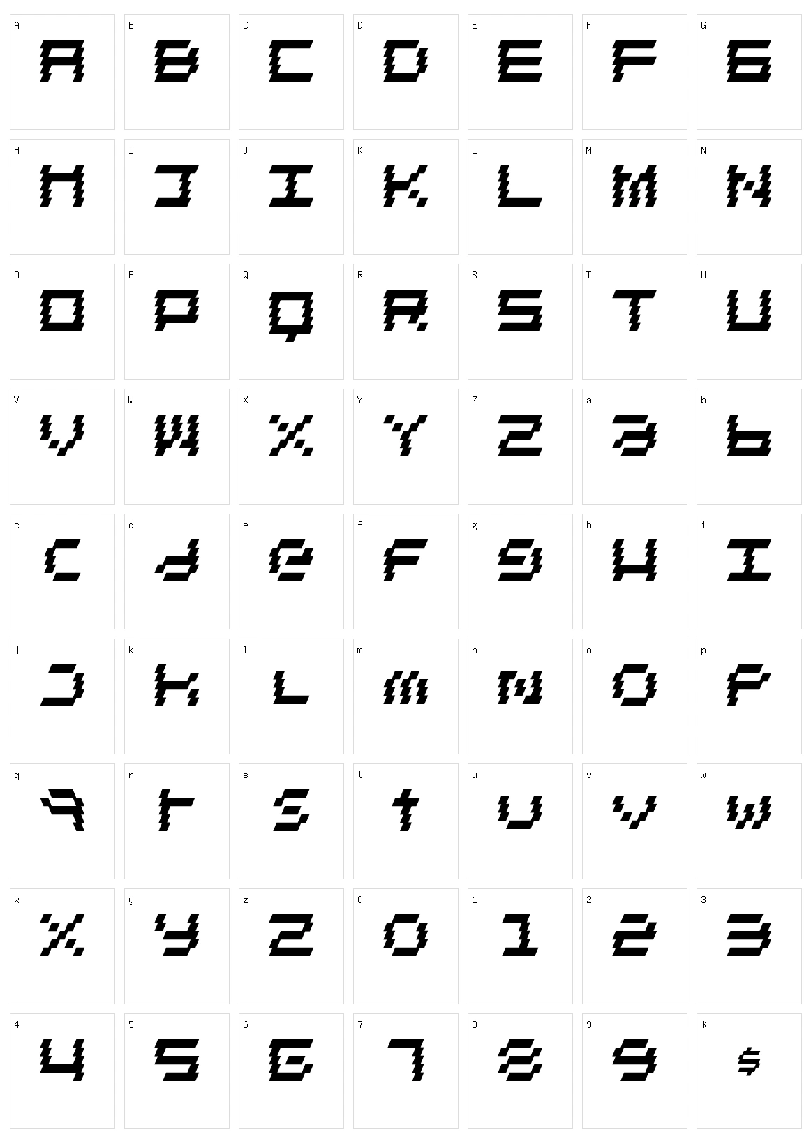 Electro House Character Set