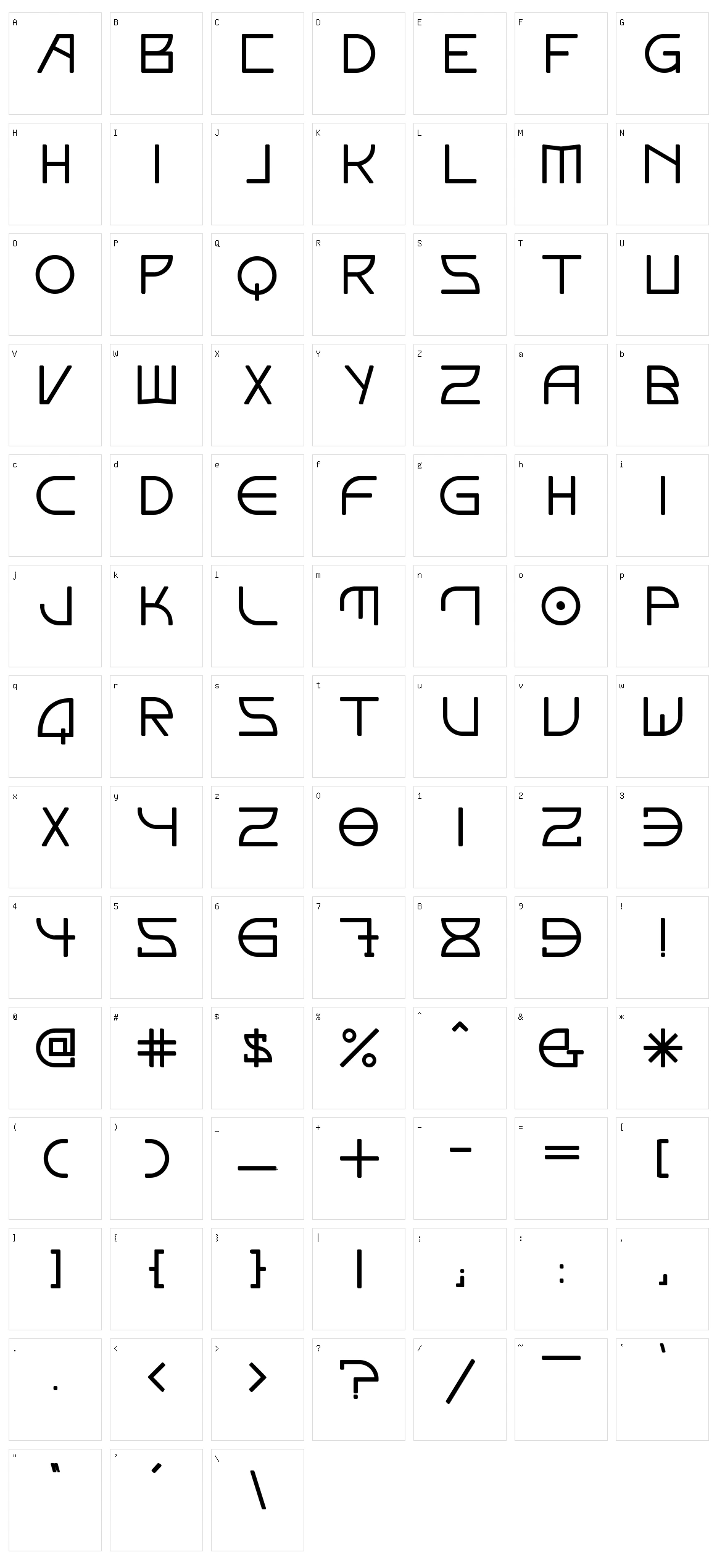 Elektora Character Set