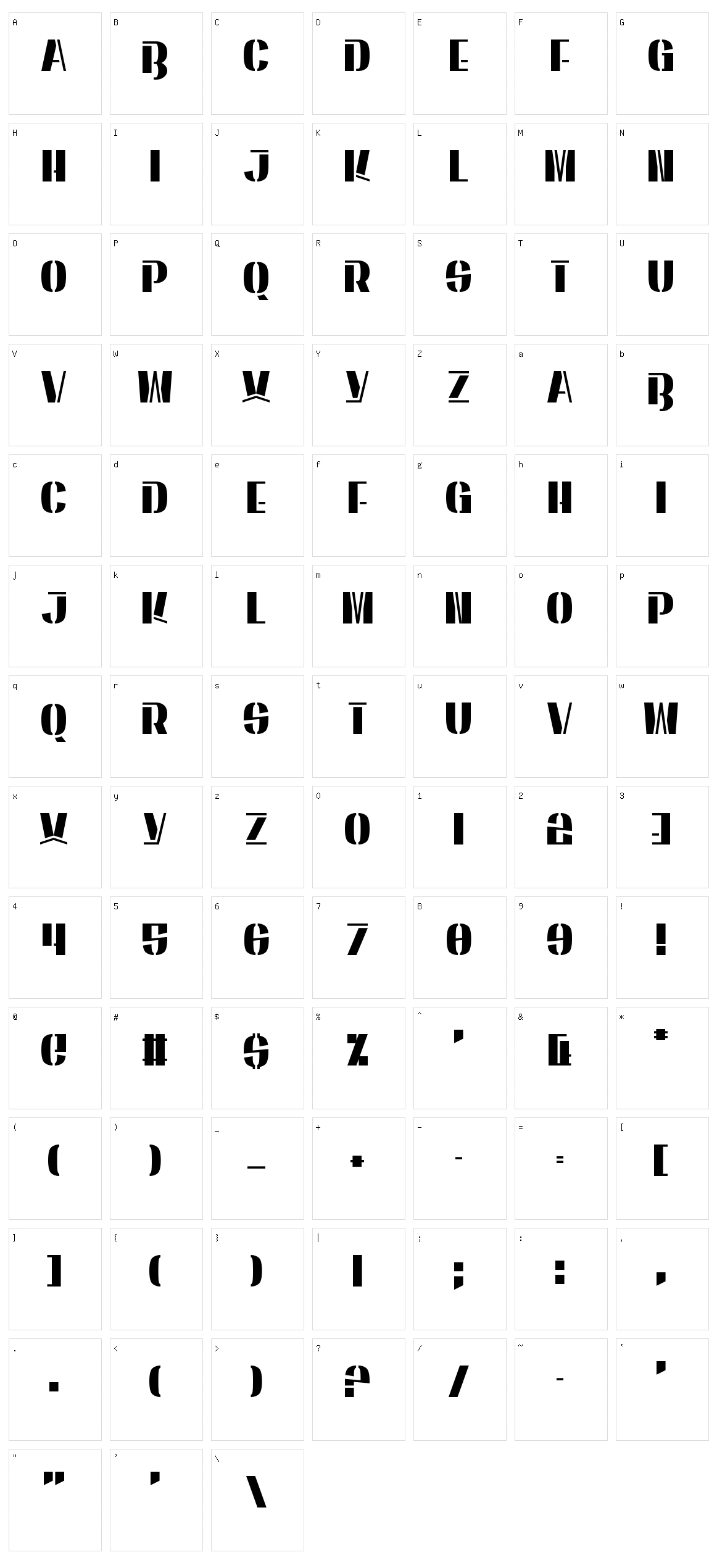 Energetic Star Character Set