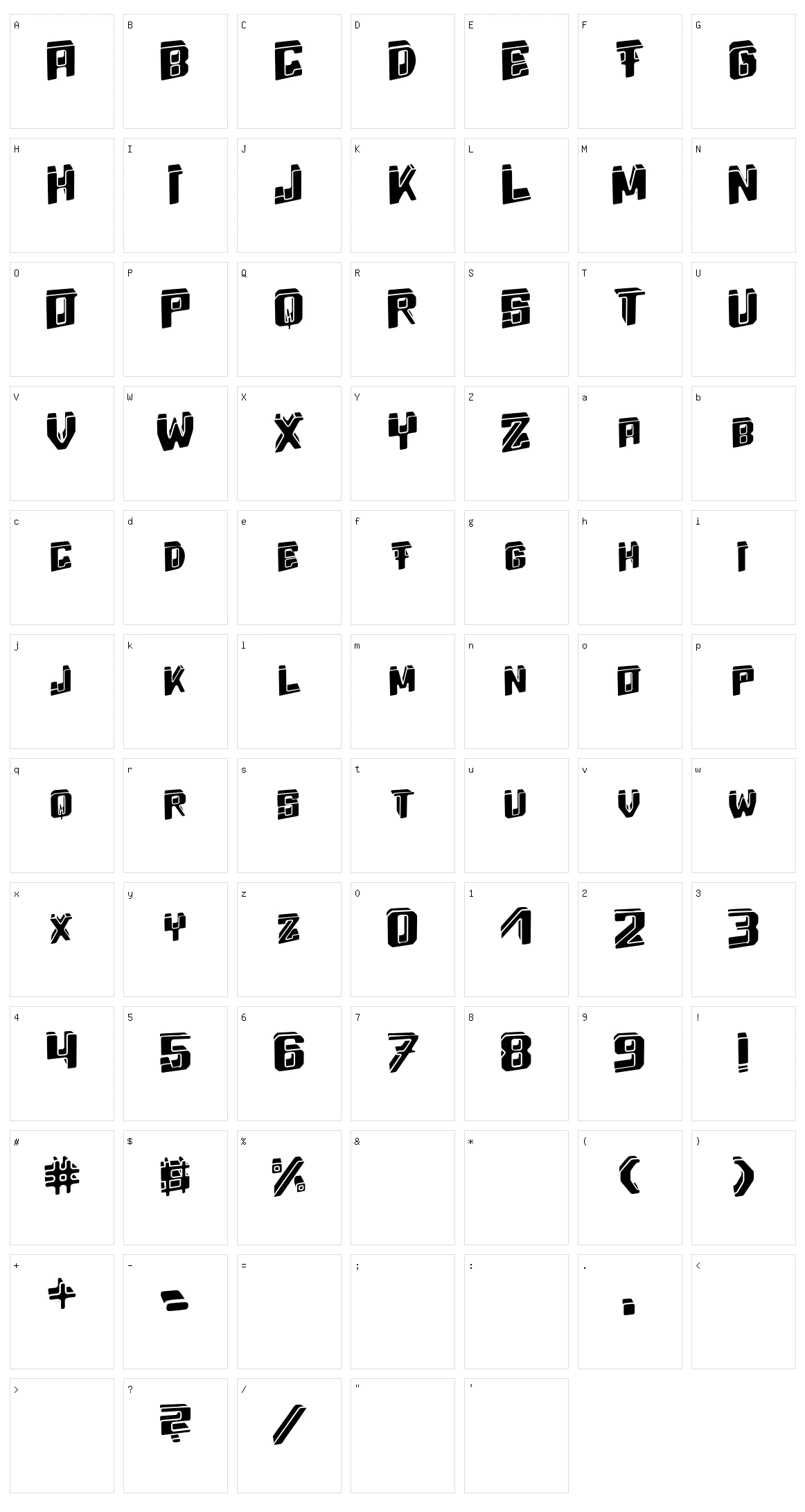 Energy Dimension Character Set