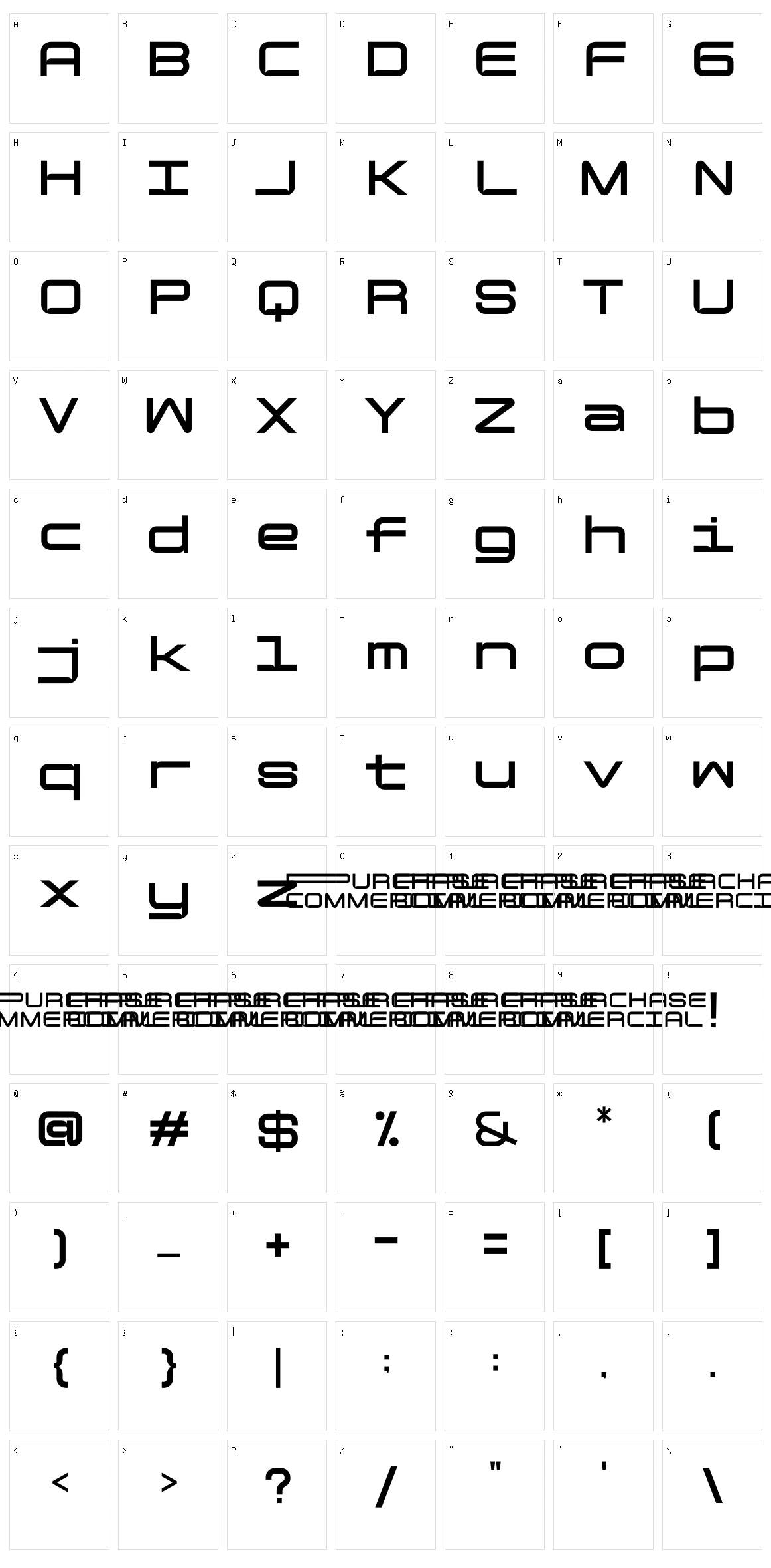 Enfonix Character Set