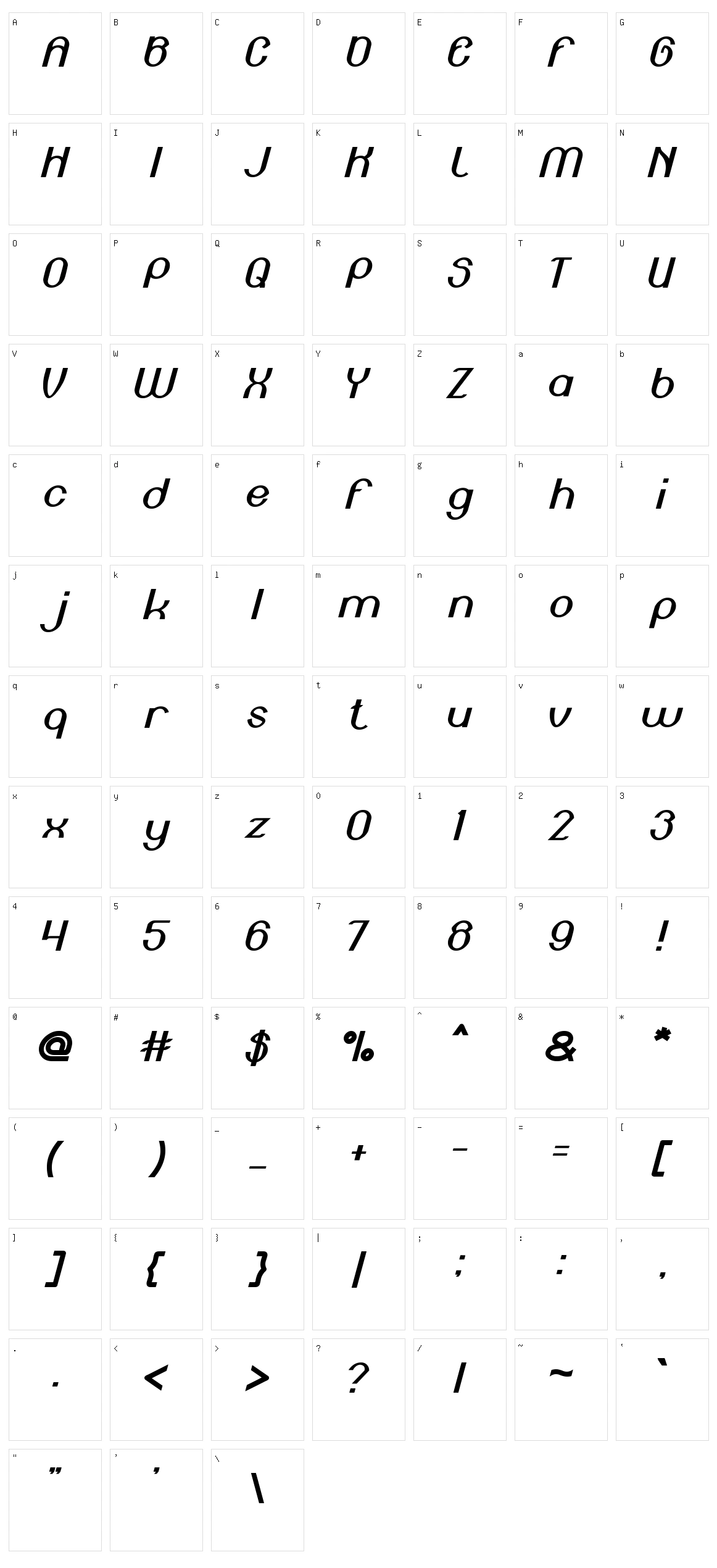 Engine Power Character Set