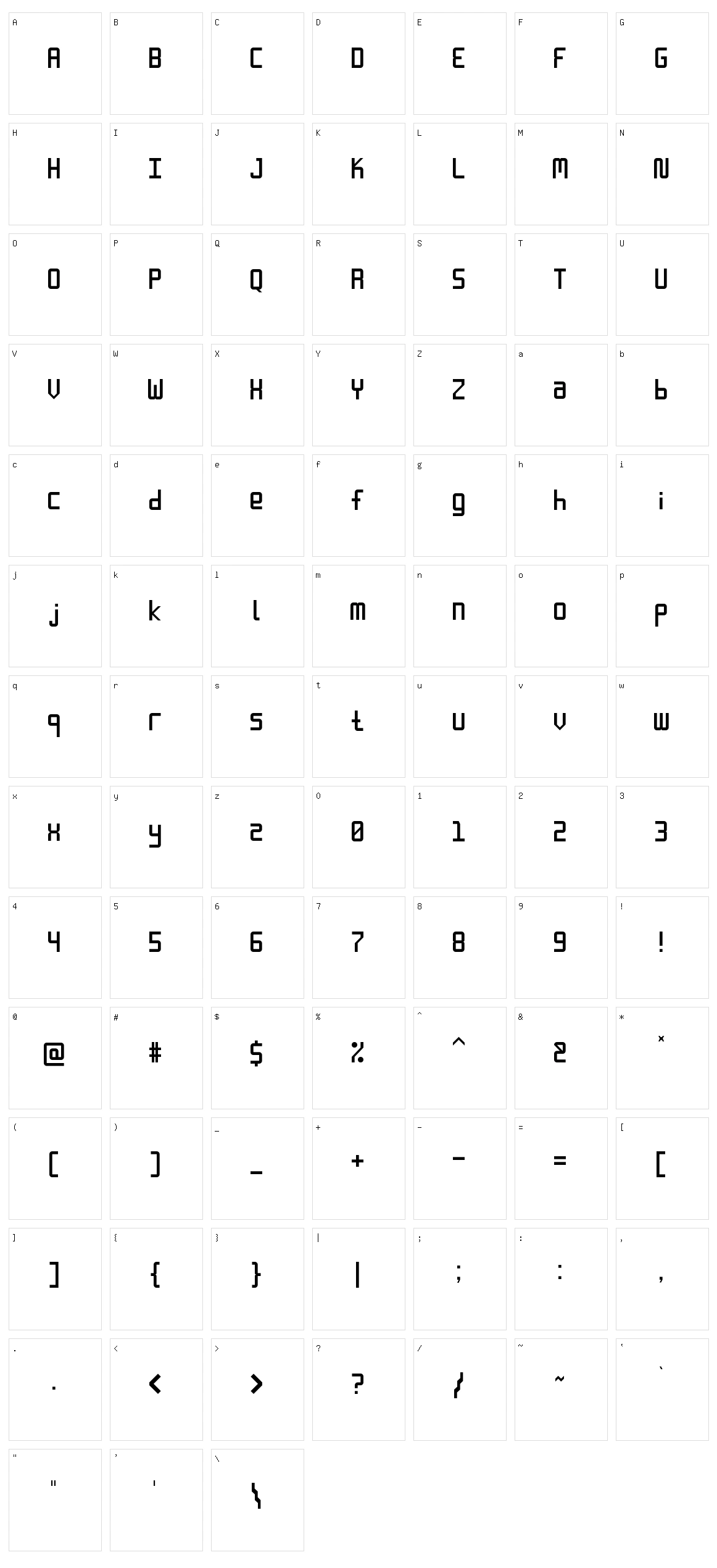 Enlatique Rounded Character Set