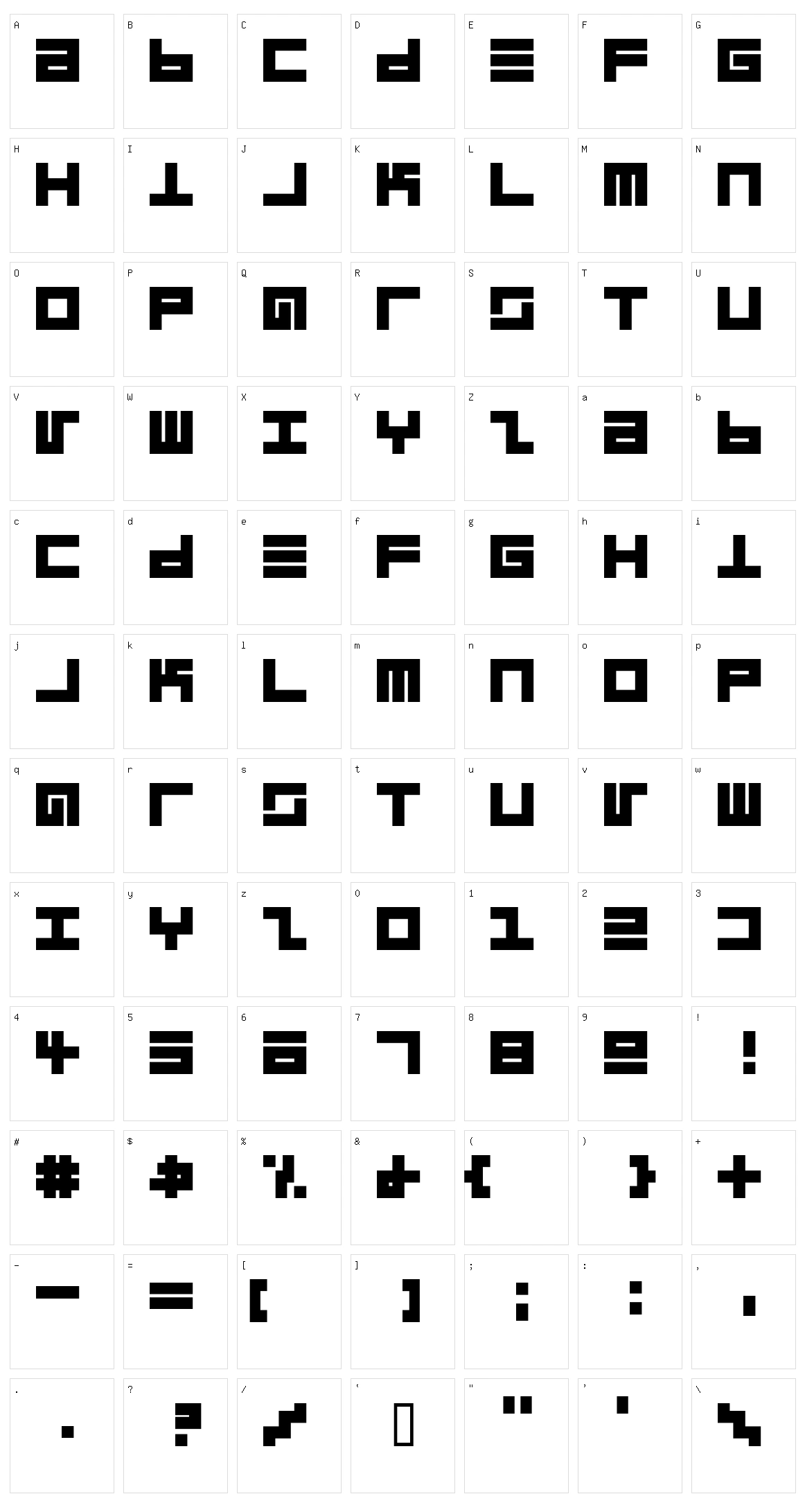 Eppy Evans Character Set