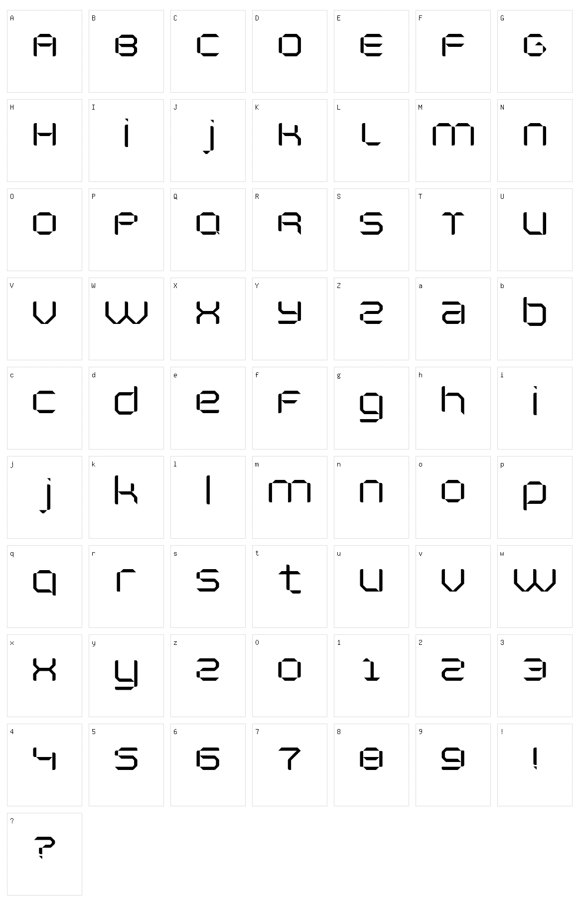 Eraserhead Character Set