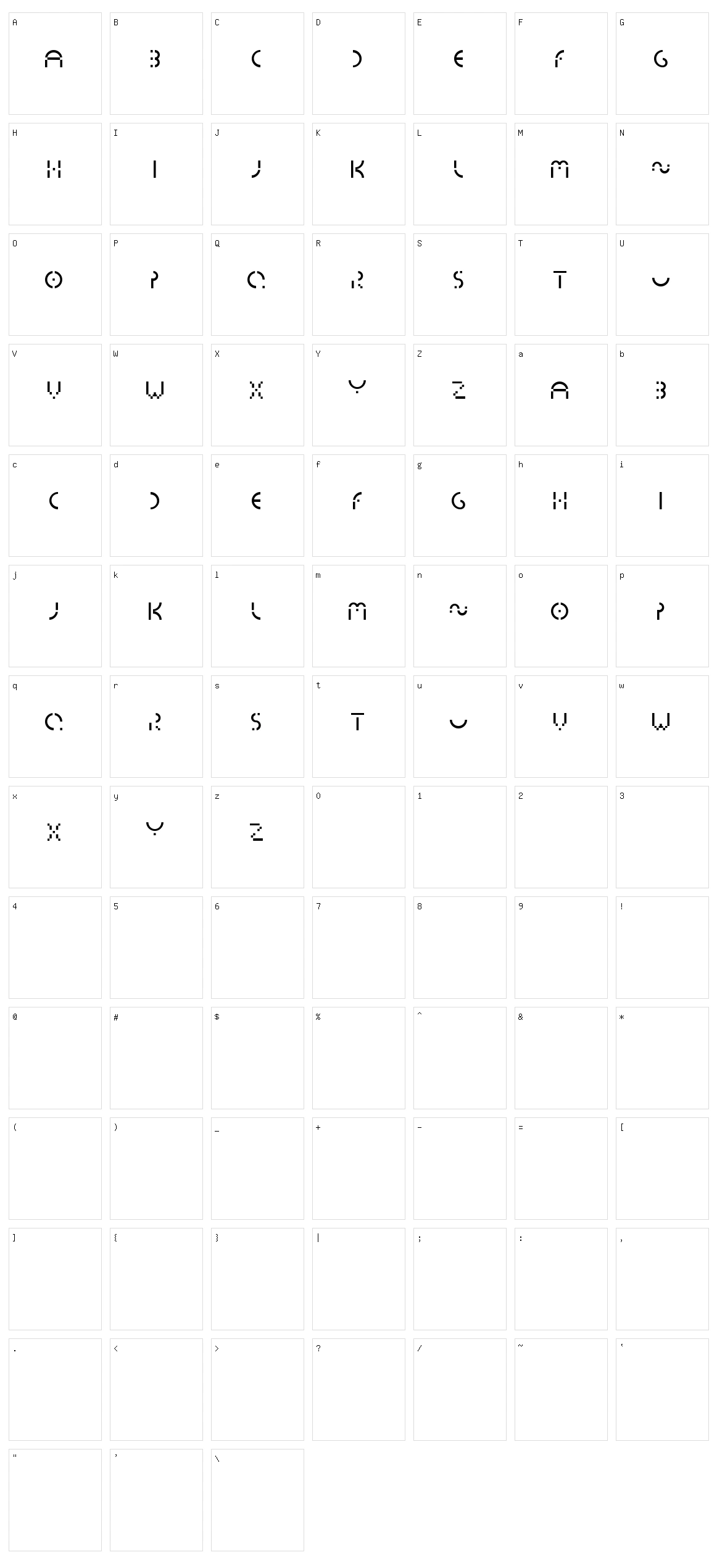 Essedicom Character Set