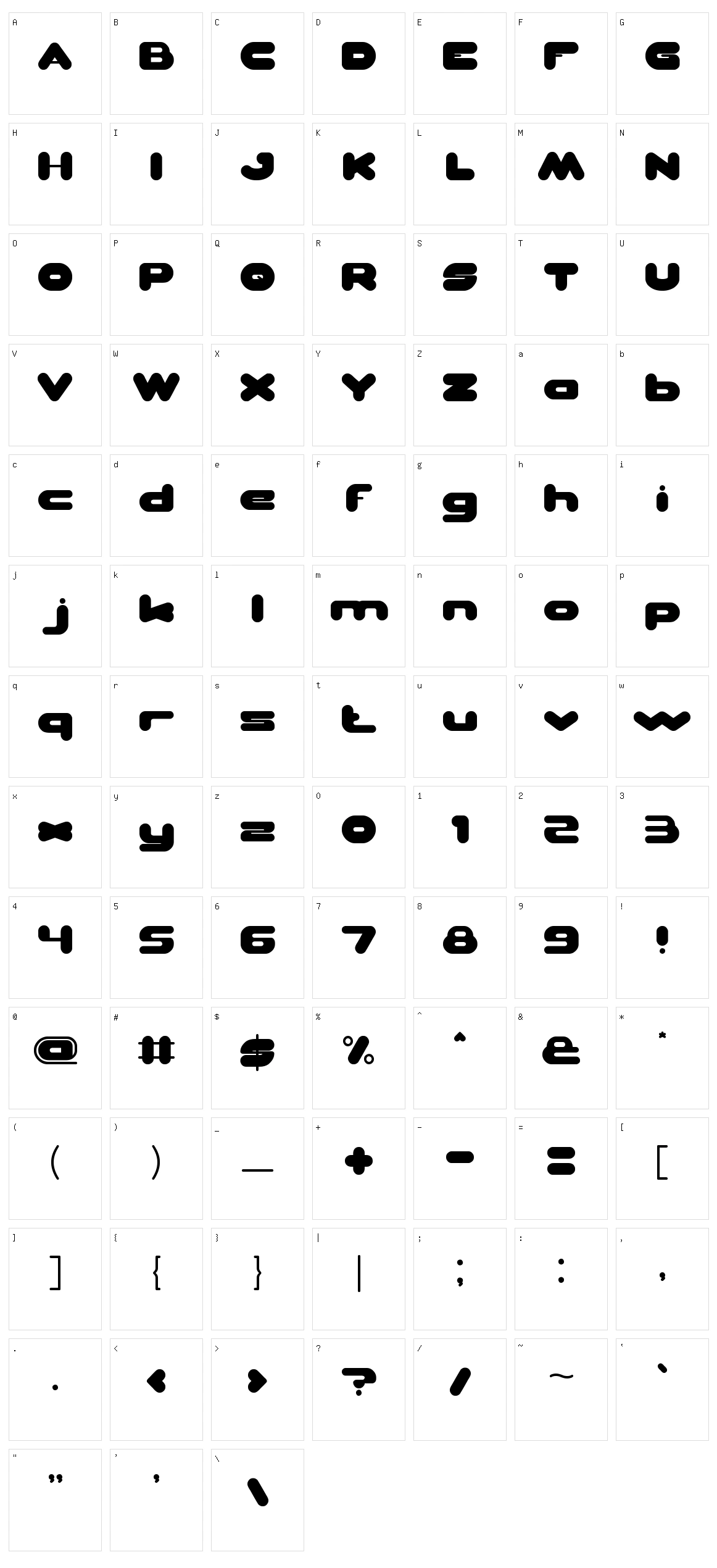 Evergreen Character Set