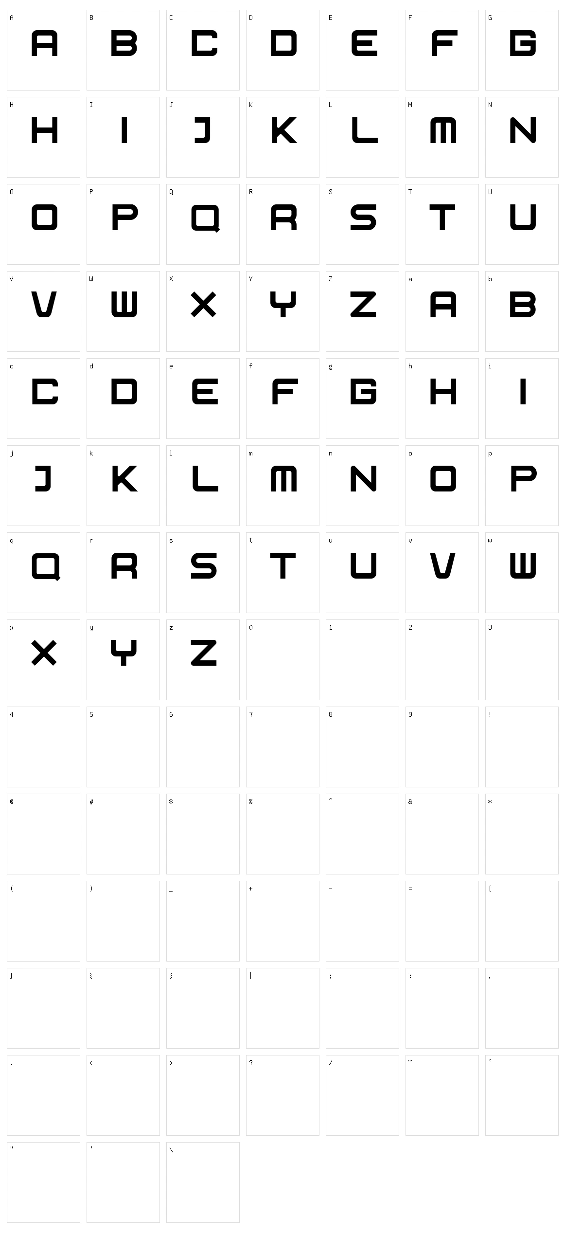 Exosphere Character Set