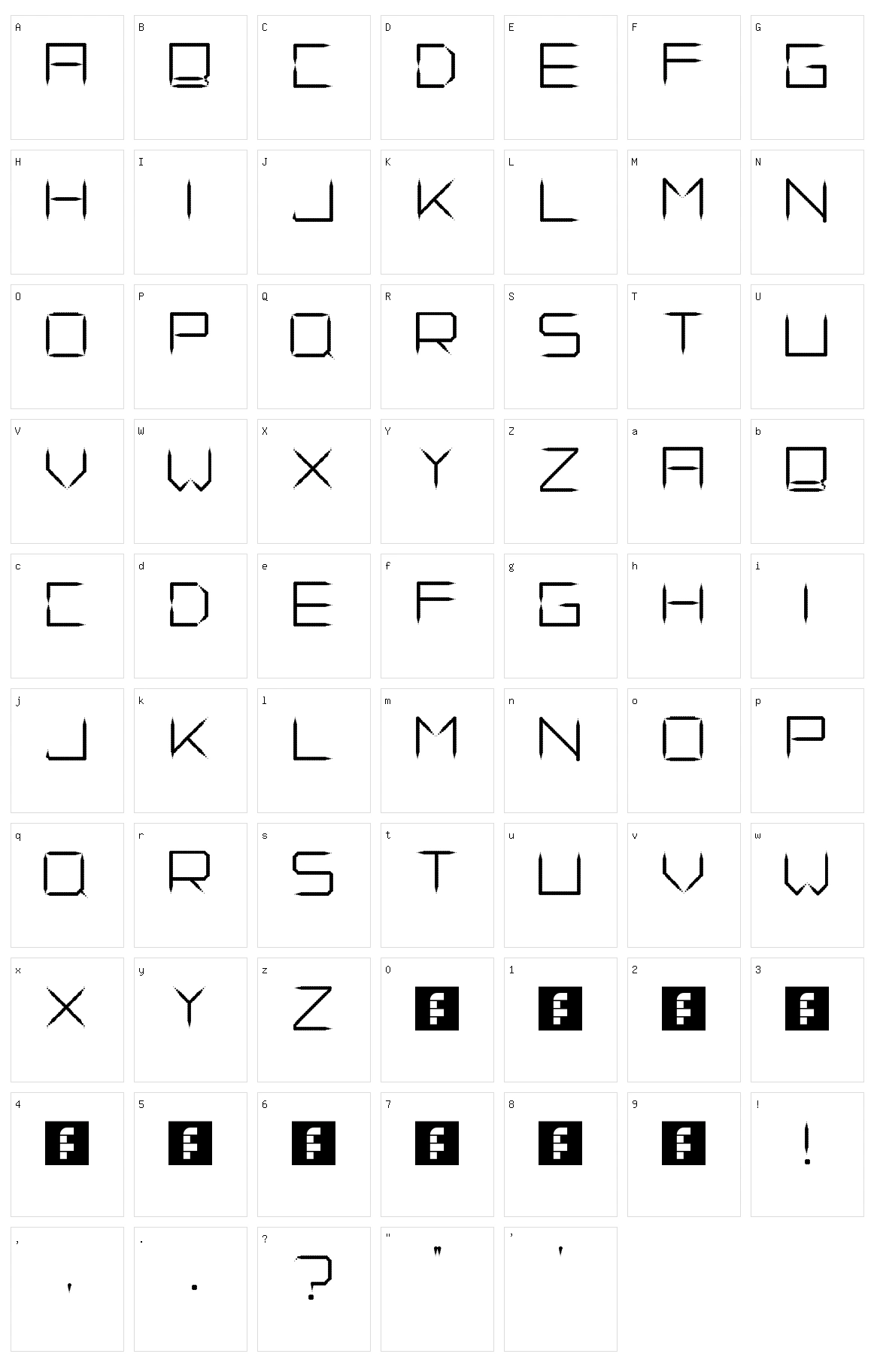 Fade Away Character Set