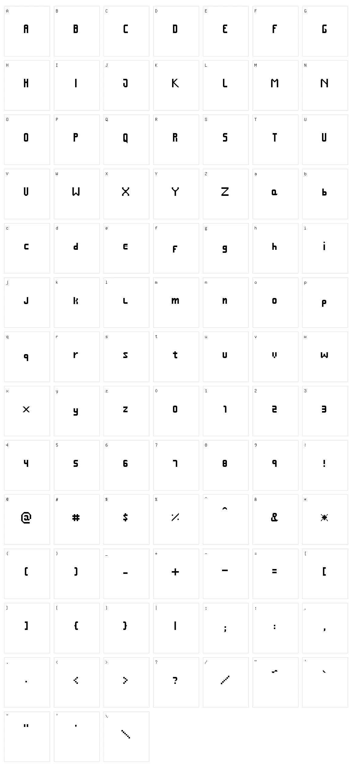 Fcraft Small Pix Character Set