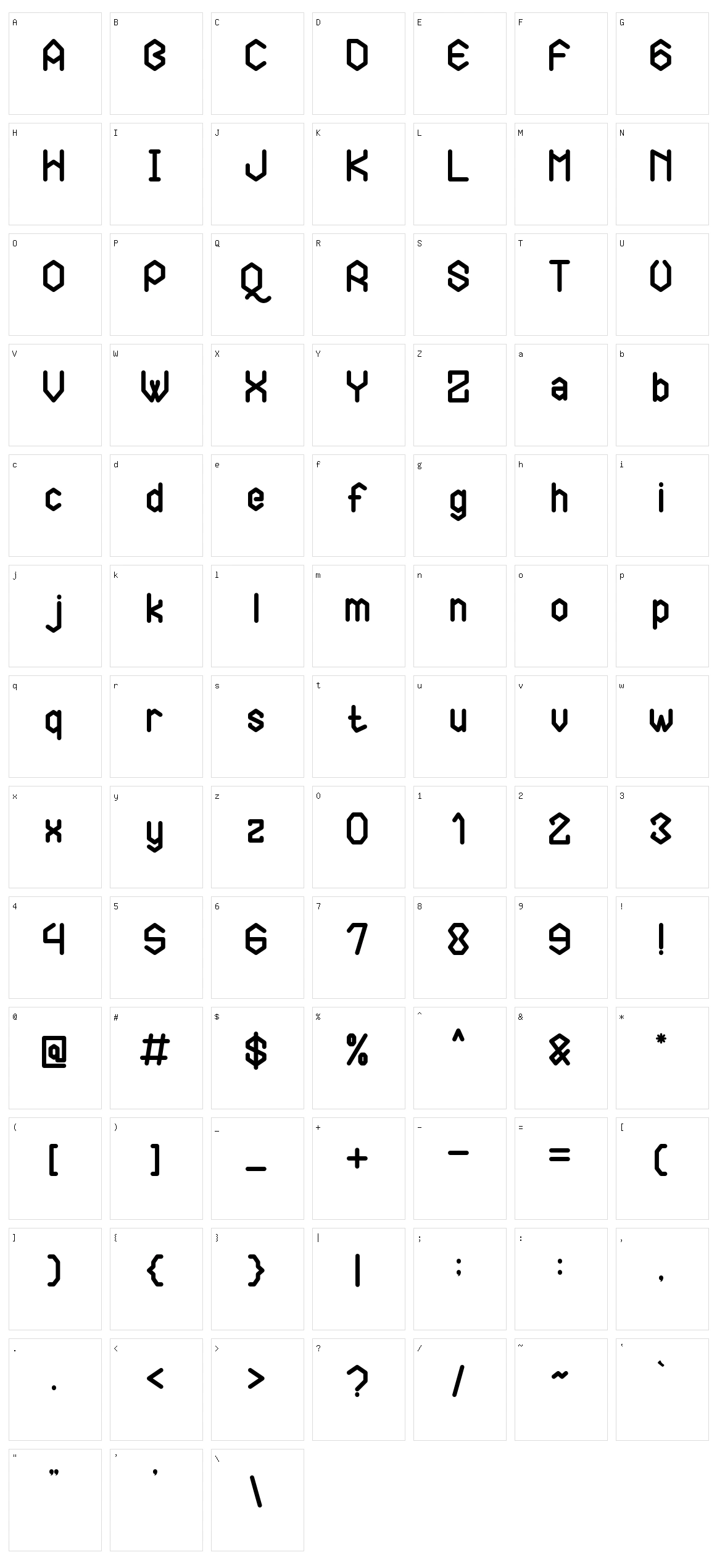 Filago Character Set