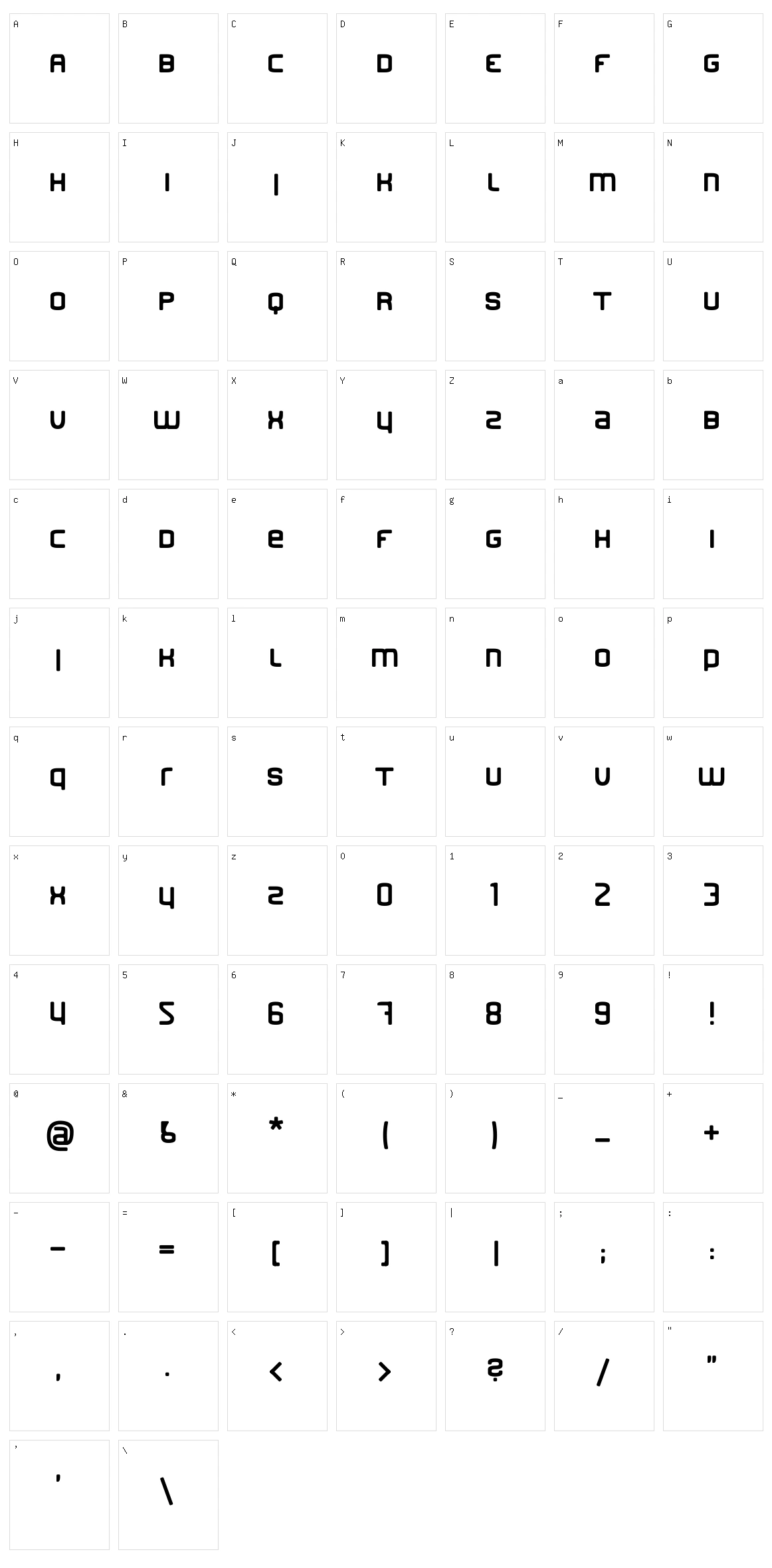 Finder Character Set