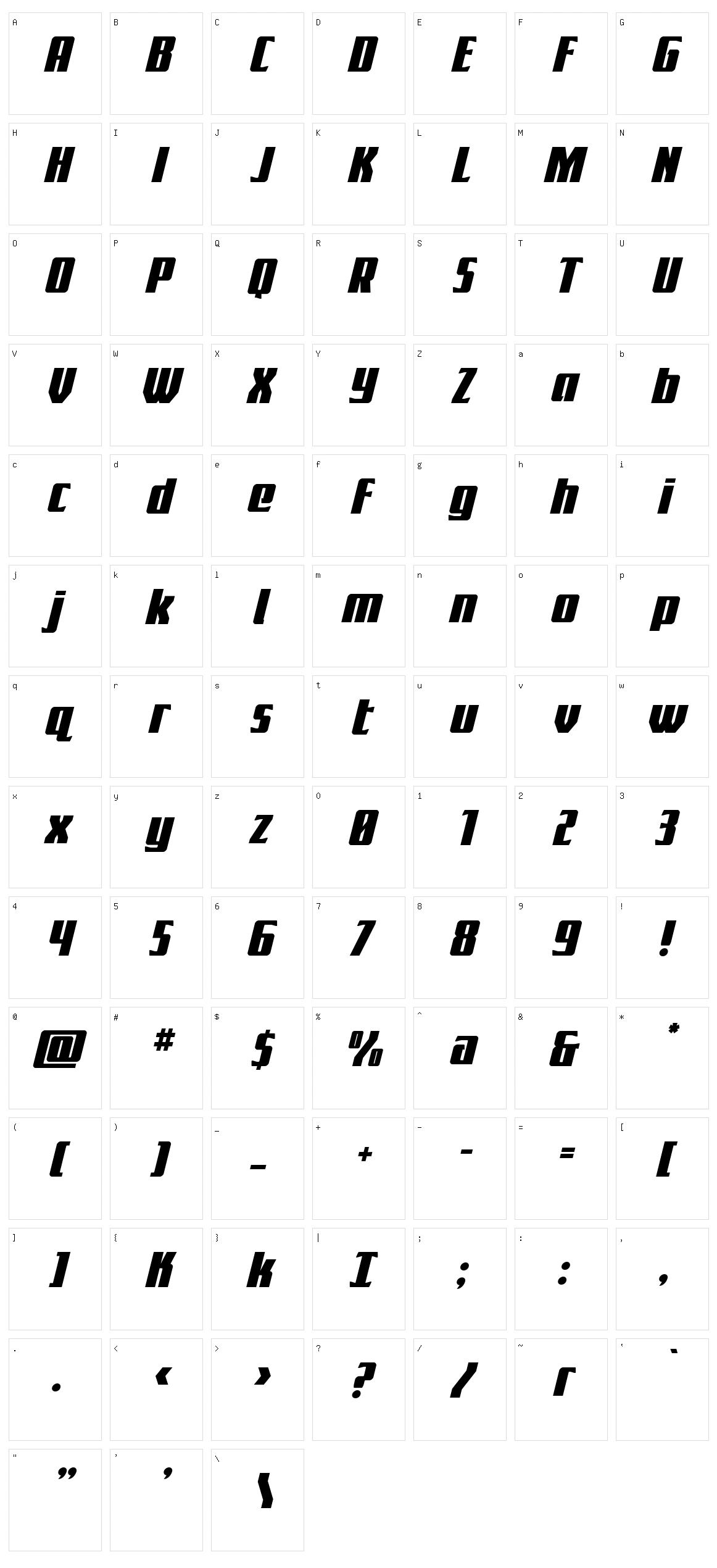 Flight Legion Character Set