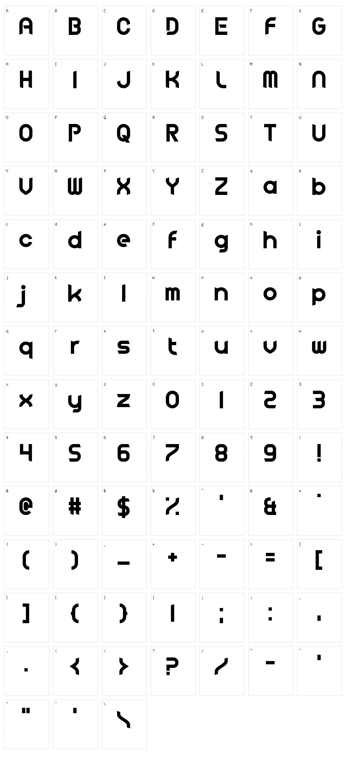Fluid Lighter Character Set