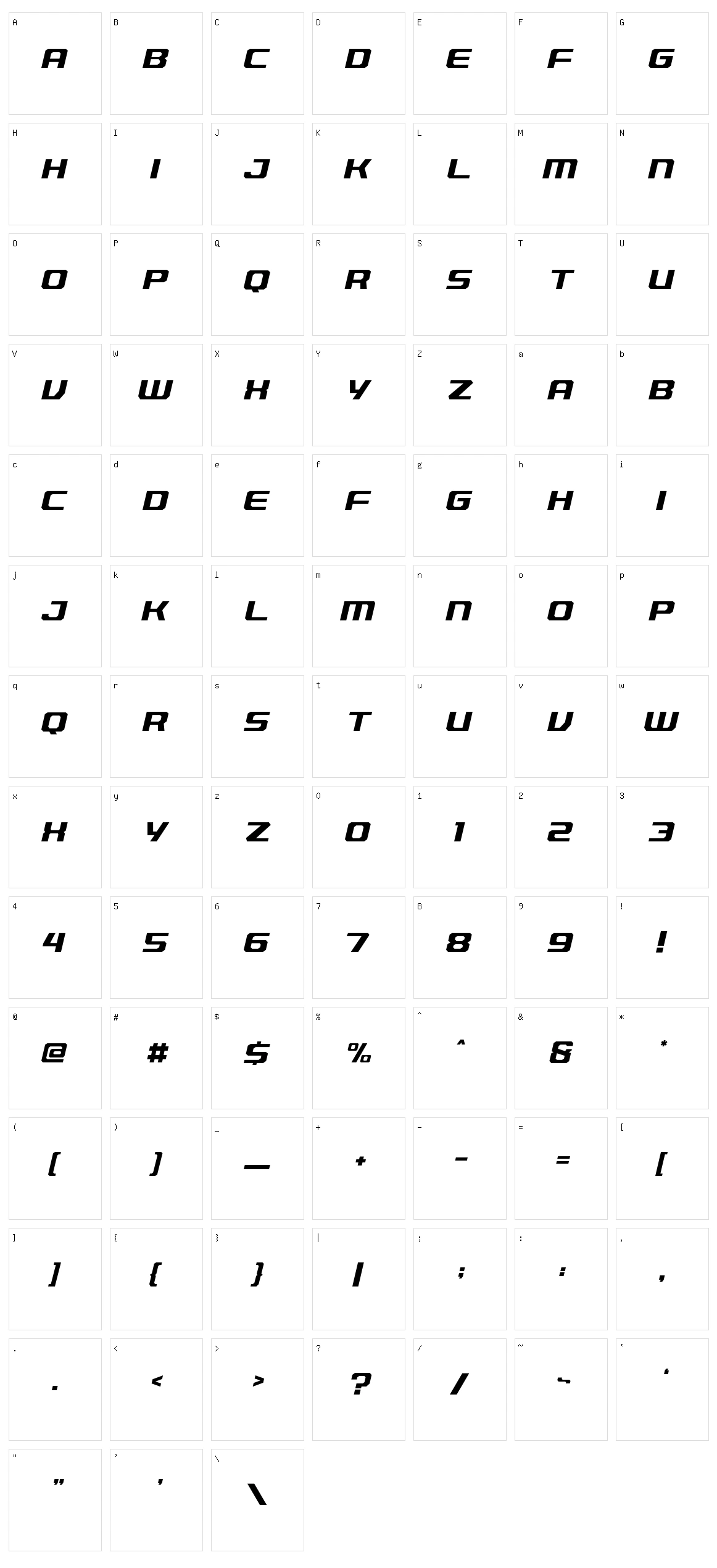 Foreigner Character Set