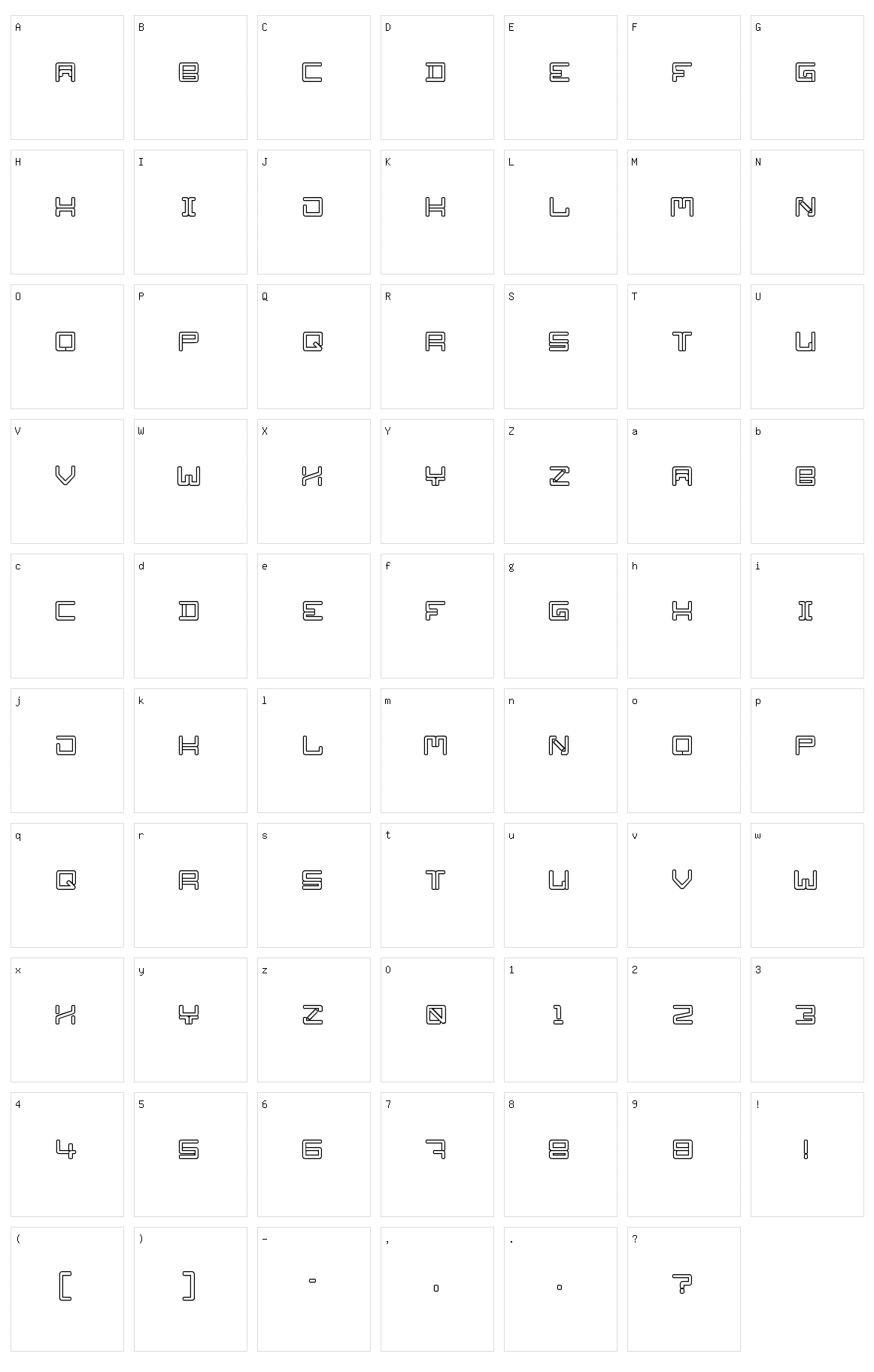 Fourth Gear Character Set