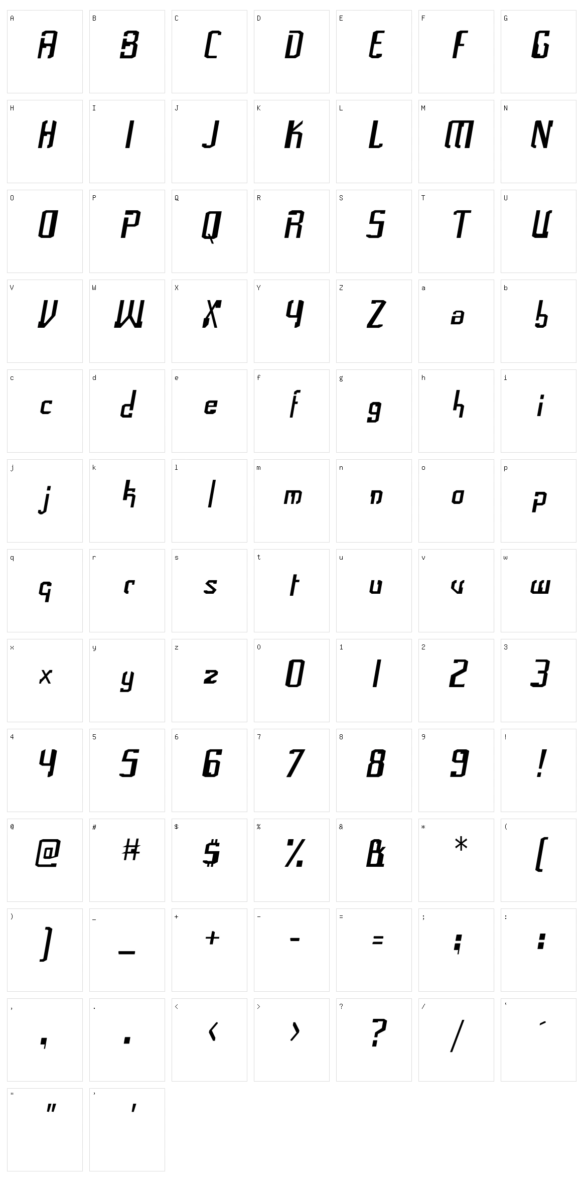 Frak Character Set