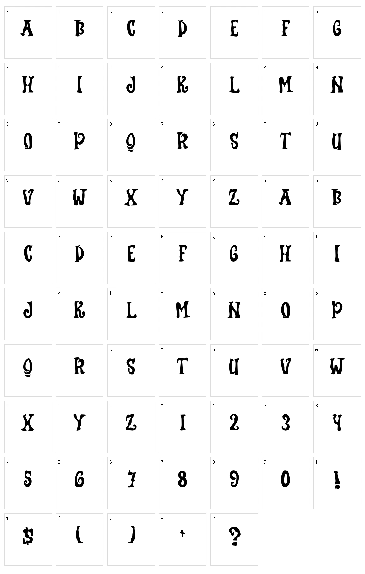 Spooky Squishe Character Set