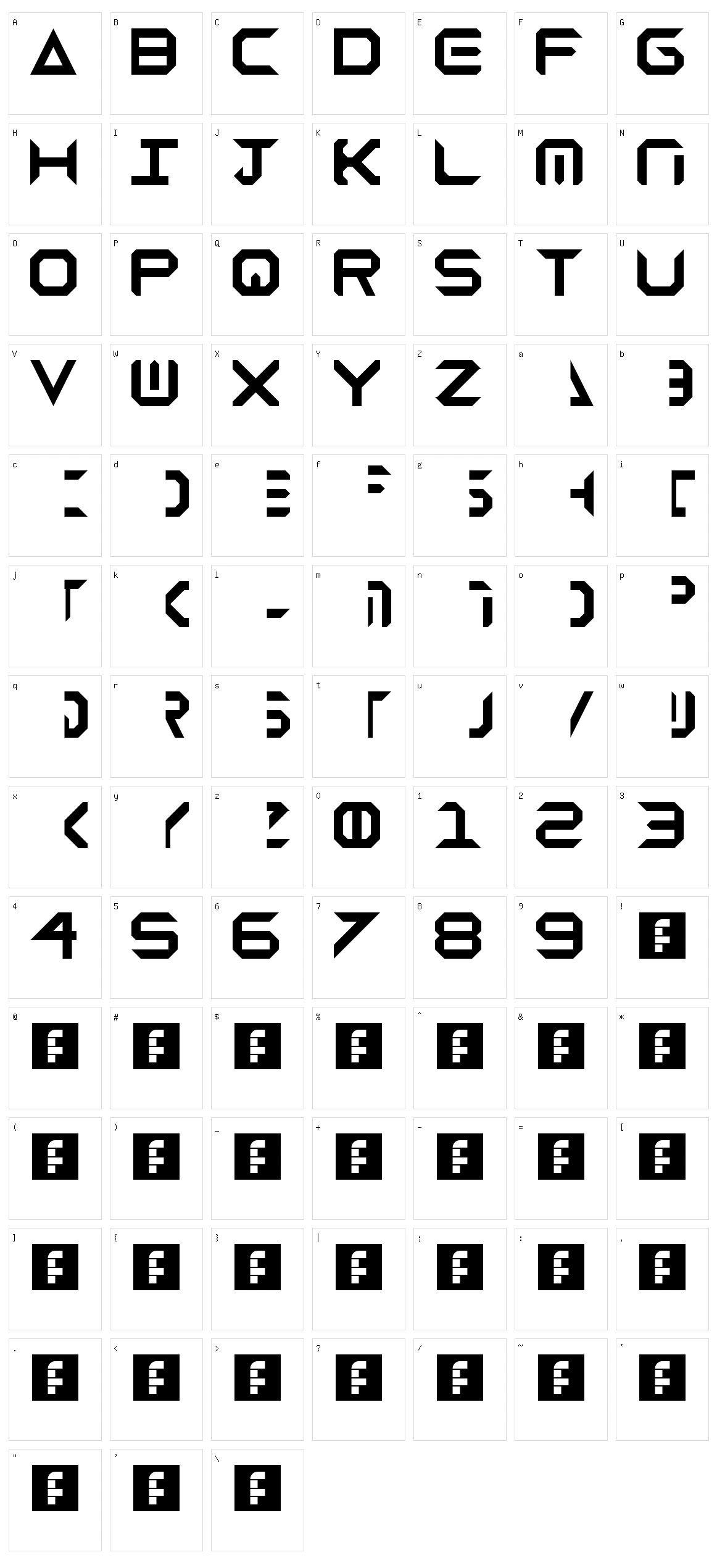 Fringe Character Set