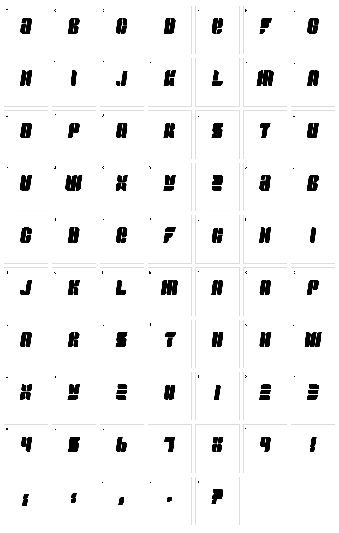Fullogic Character Set