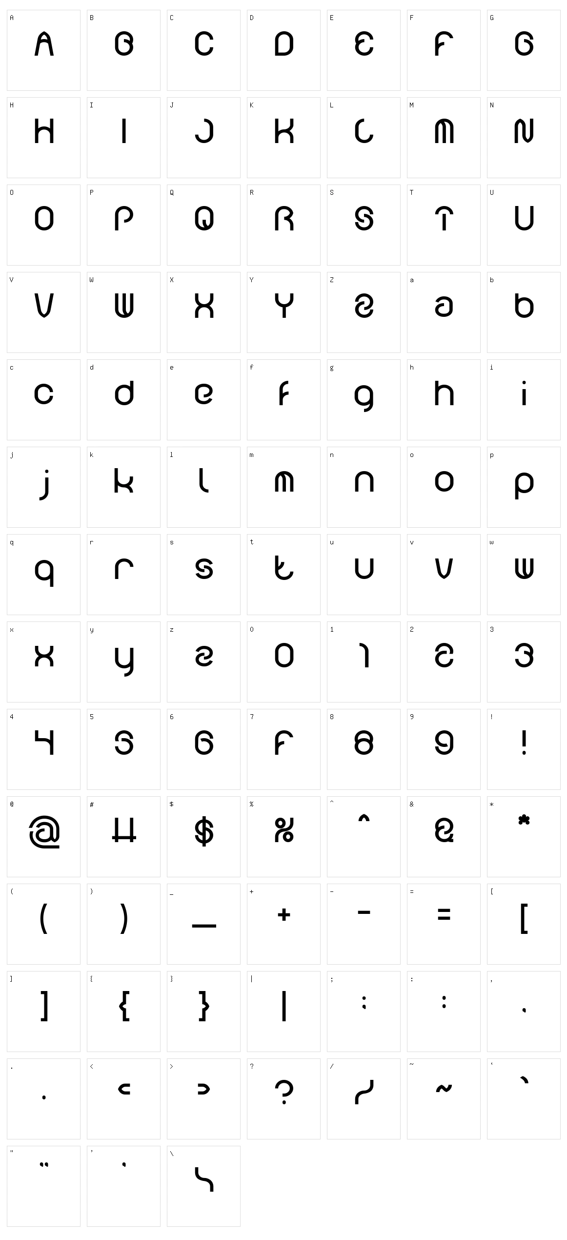 Funrecord Character Set