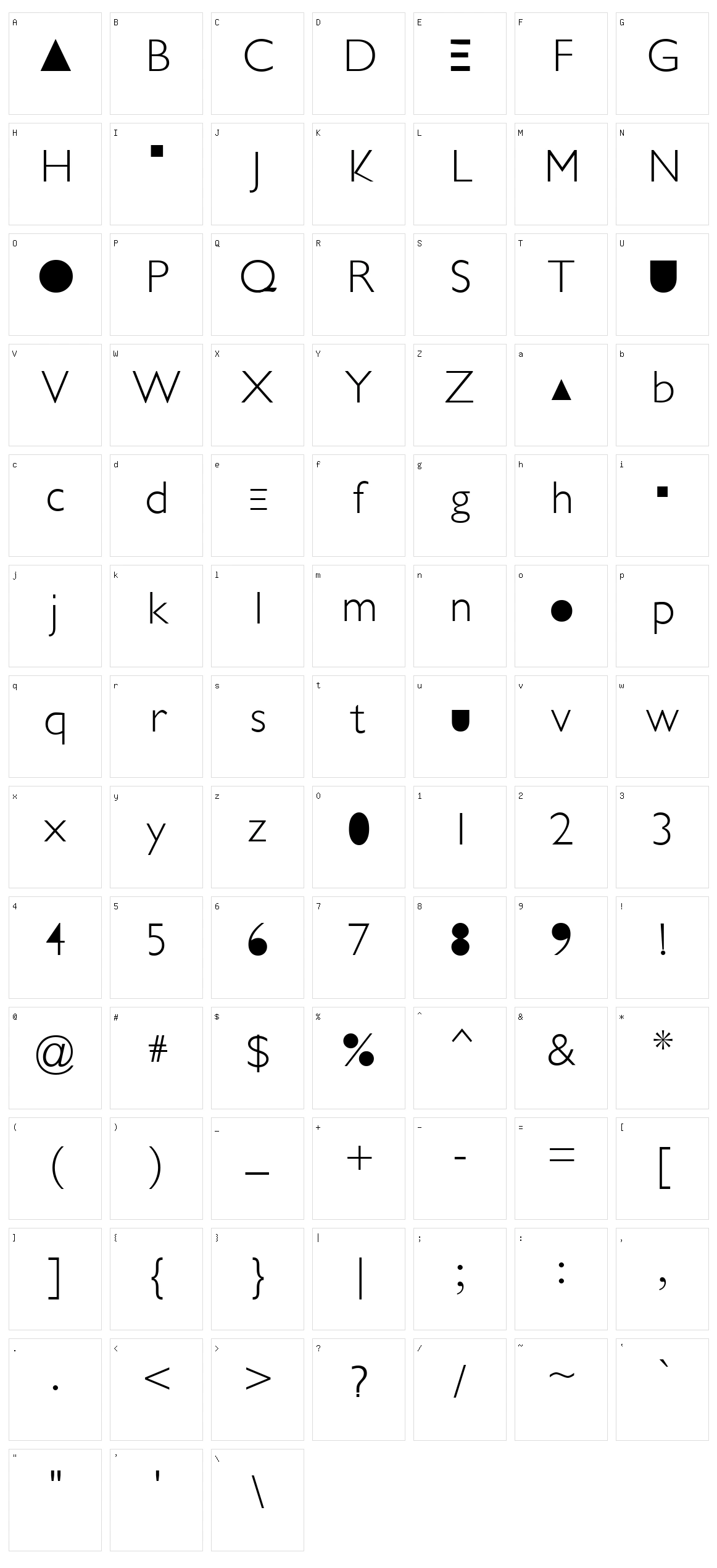 Futurism Character Set
